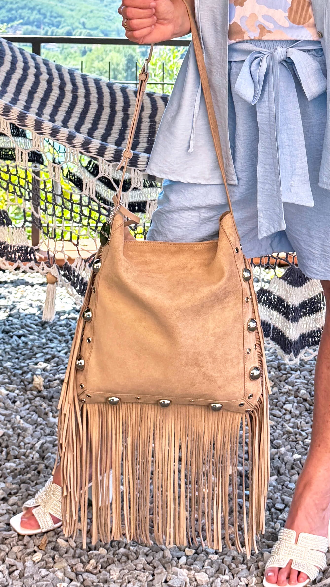 Shopper Driftwood Fringe *Camel*