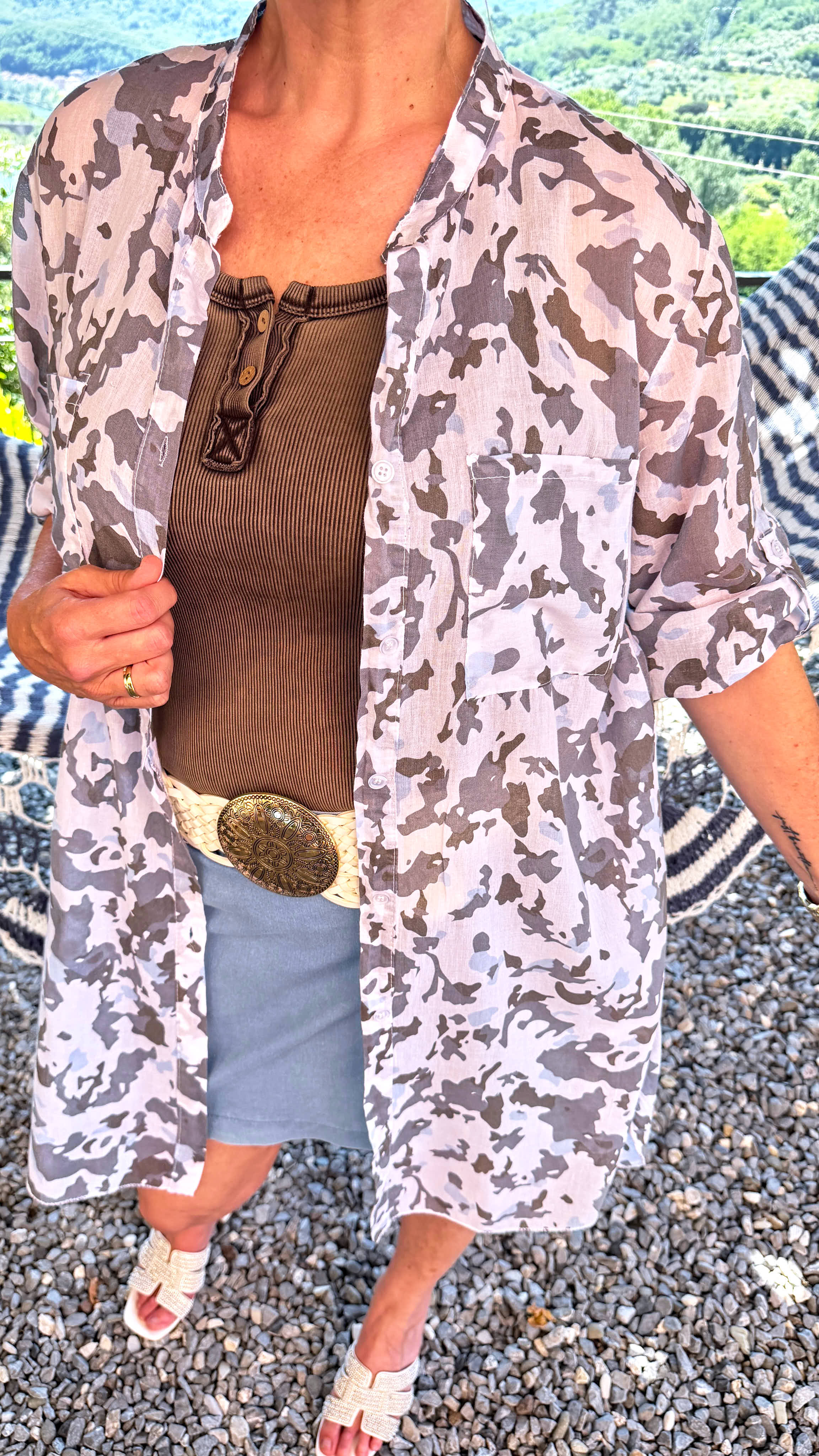 Long-Bluse Nordic Camo