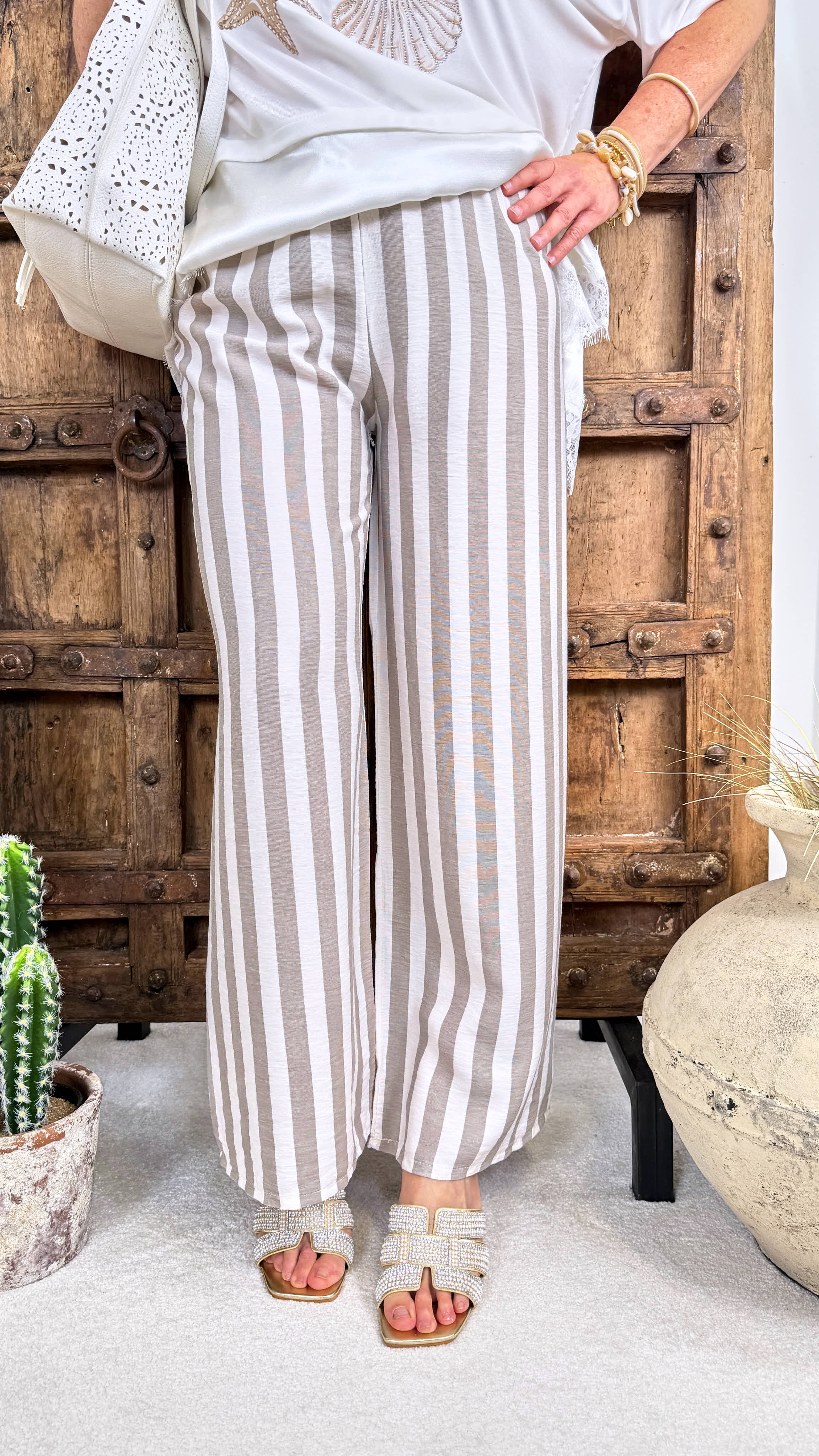 Weite Hose Sand & Sea *Beige*