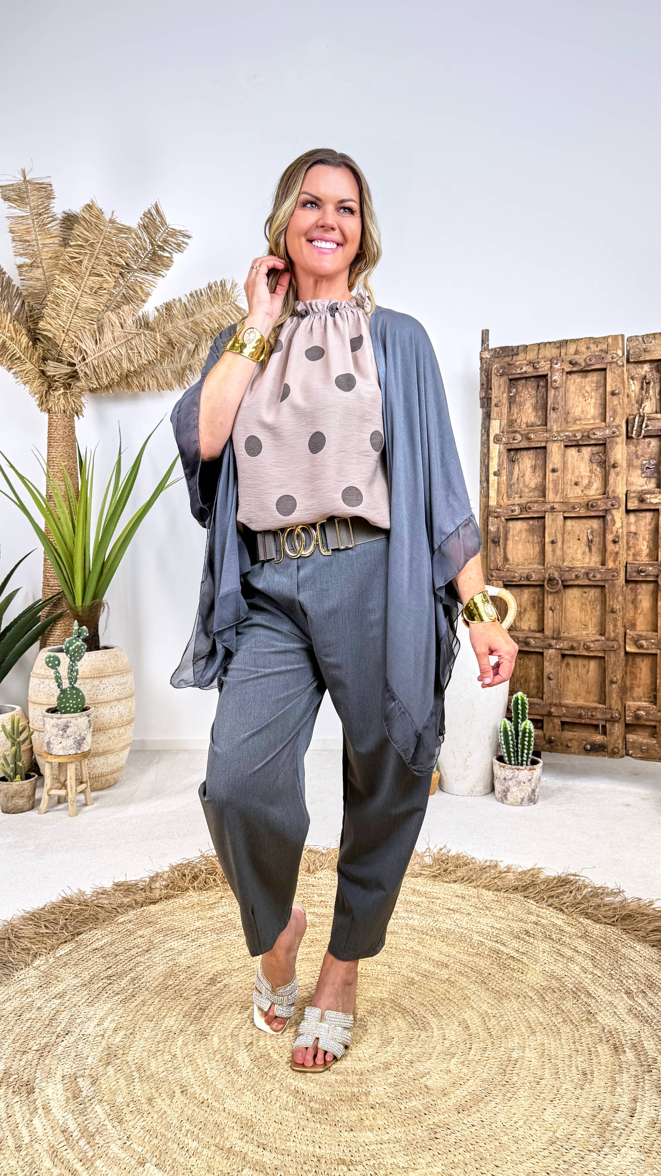 Leichter Cardigan Angel Harmony *Dunkelgrau*
