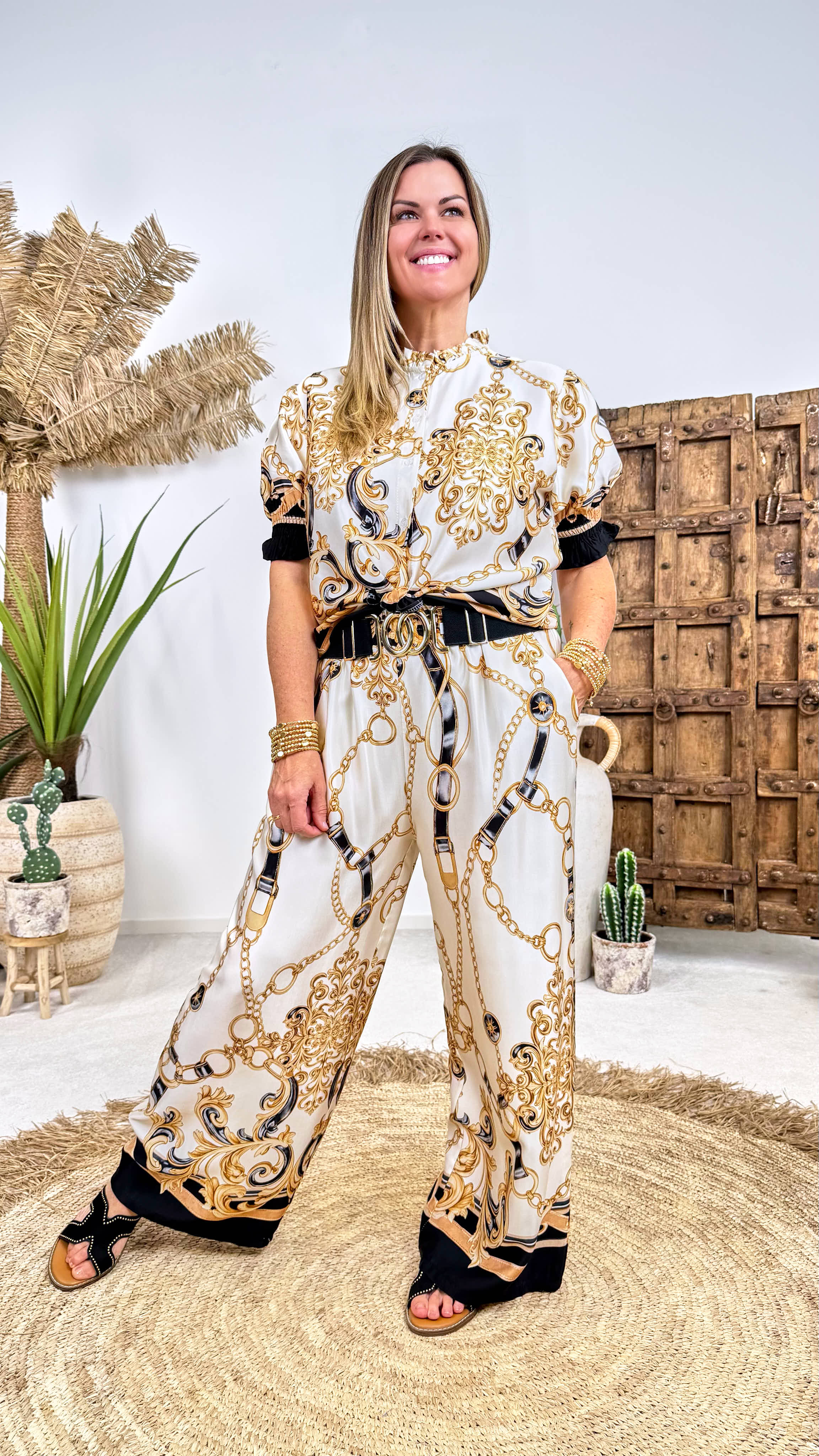 Weite Hose Golden Tack