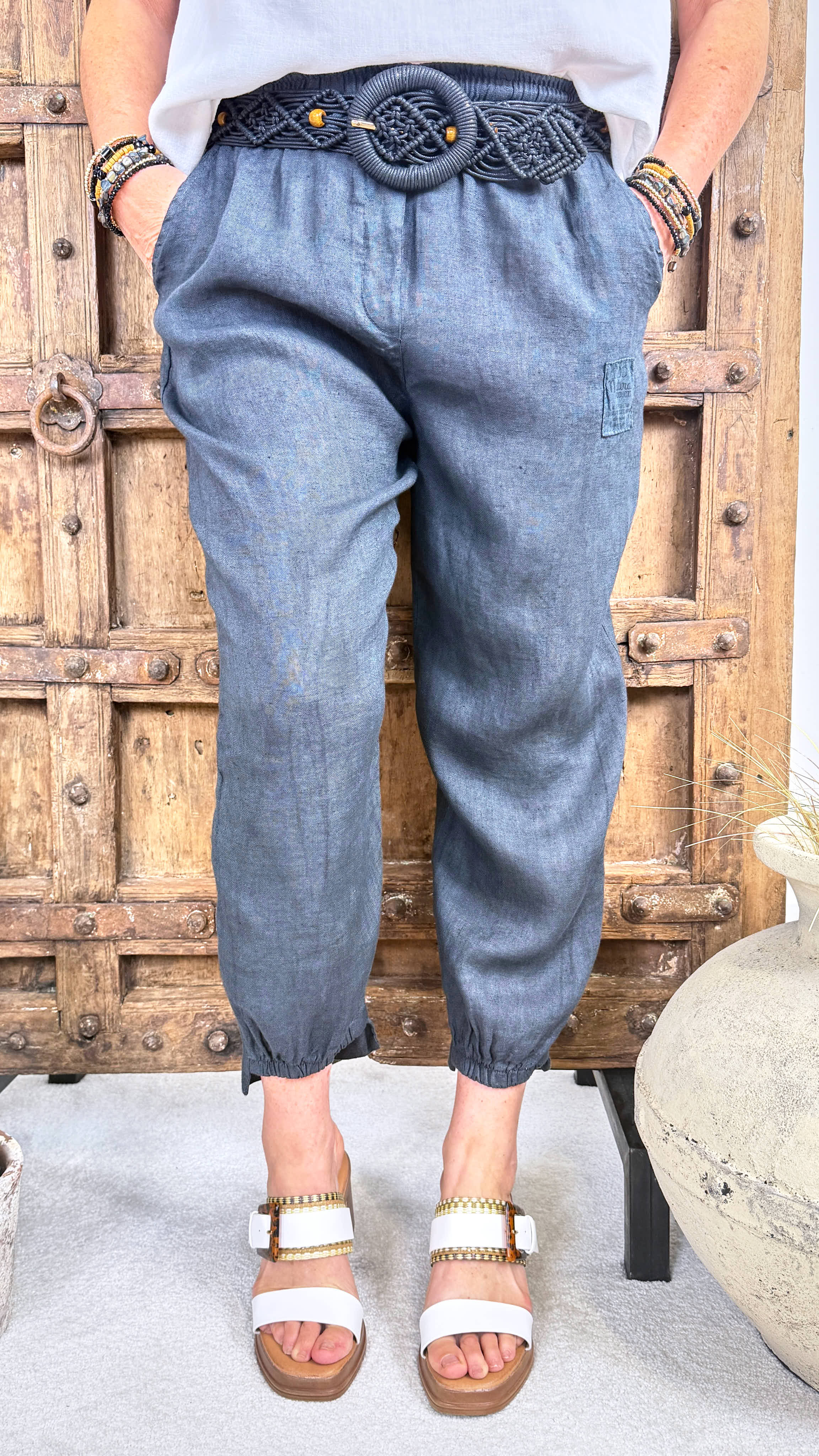 Leinen-Hose Soft Journey *Dunkelgrau* (lieferbar ab 16.6.26)