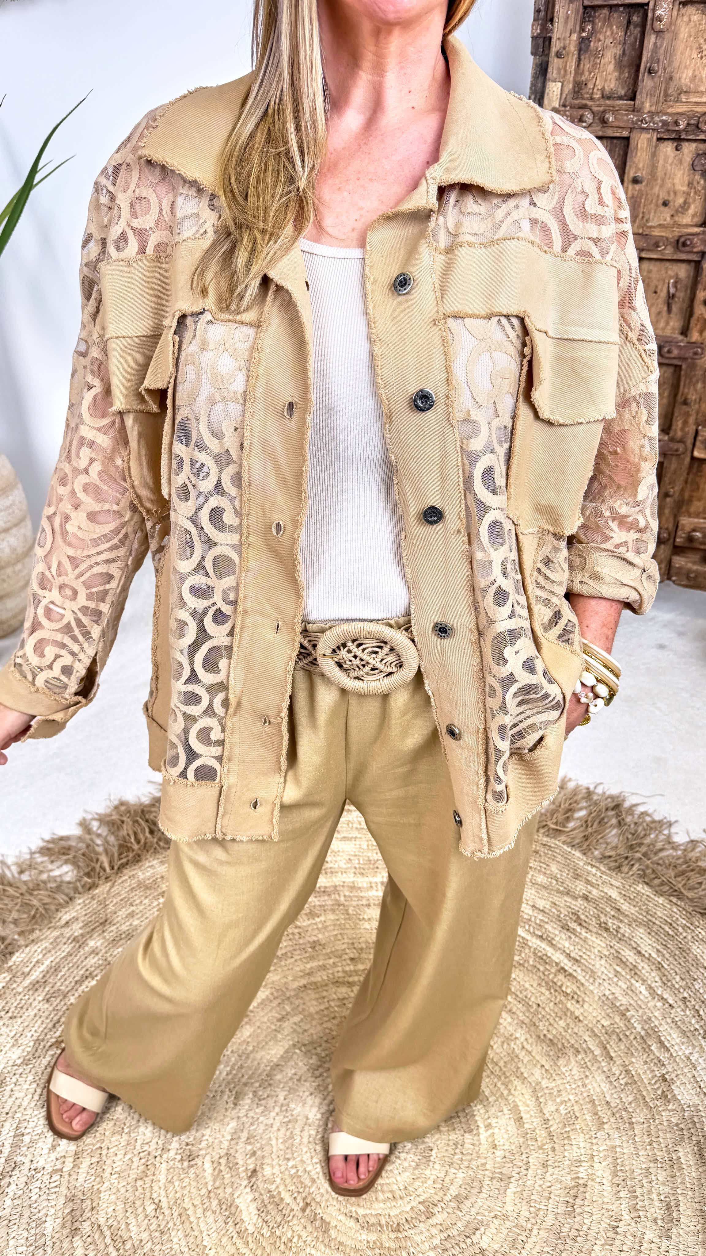 Spitzenjacke Romantic Touch *Camel*