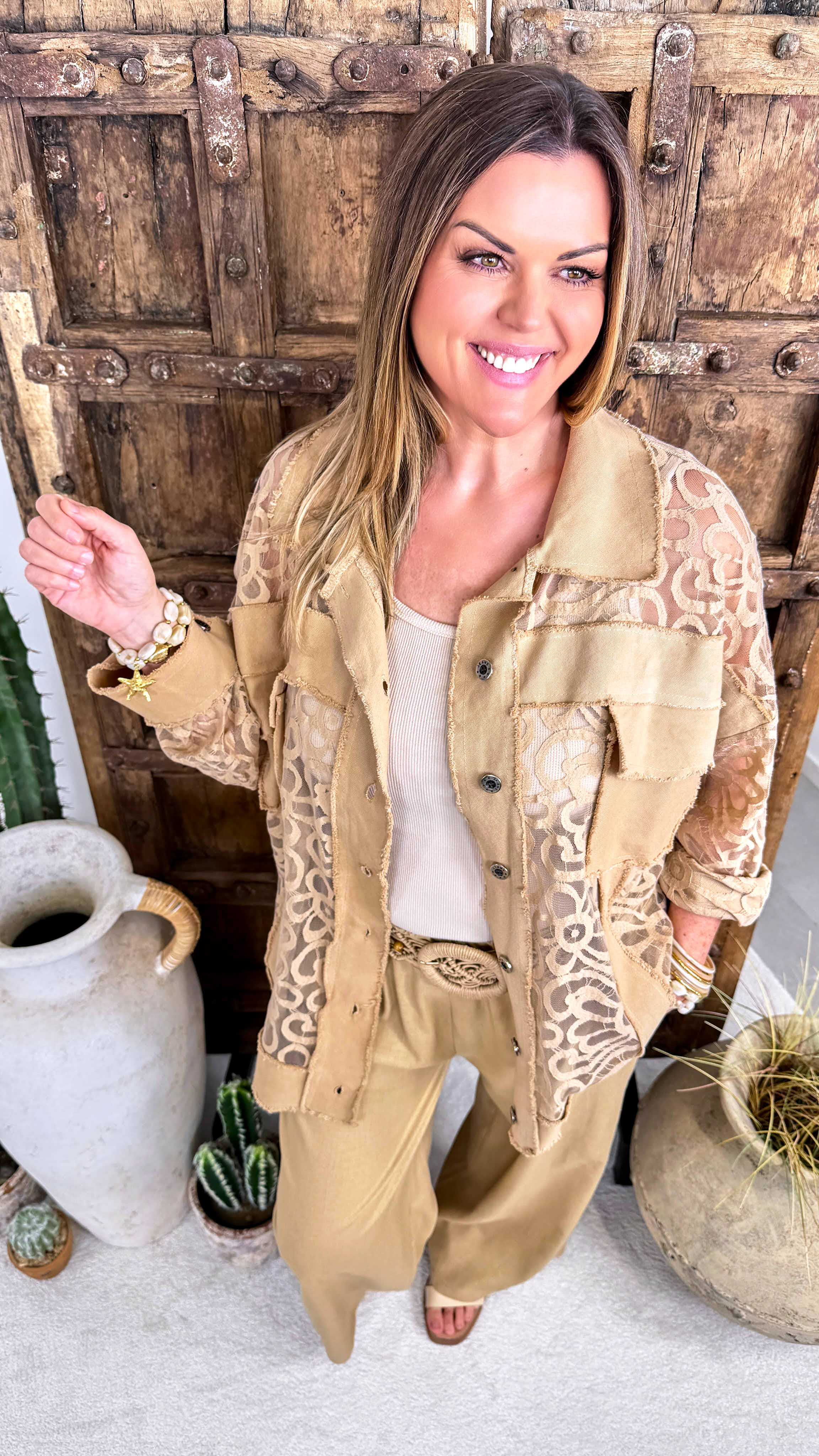 Spitzenjacke Romantic Touch *Camel*