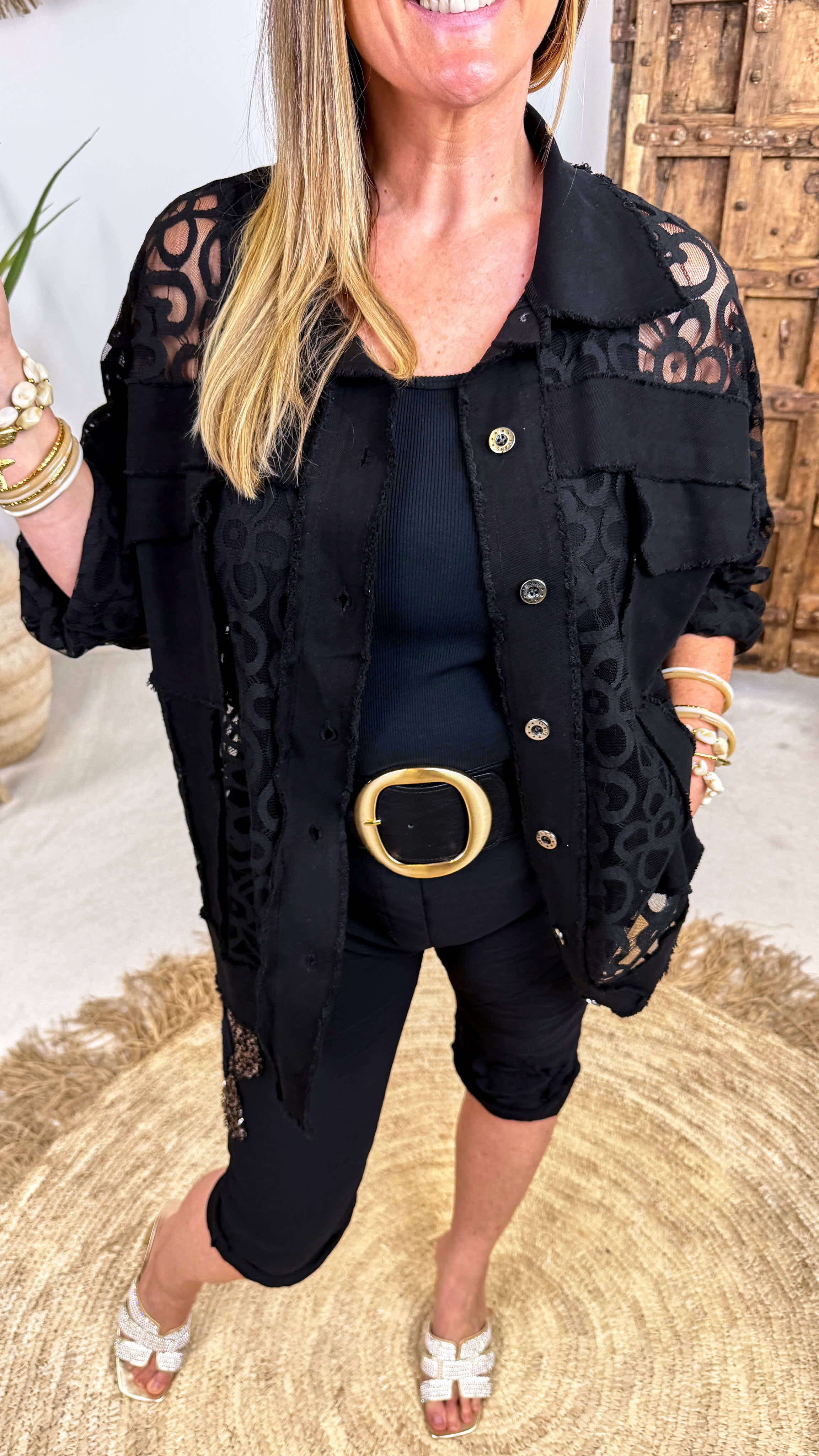 Spitzenjacke Romantic Touch *Schwarz*