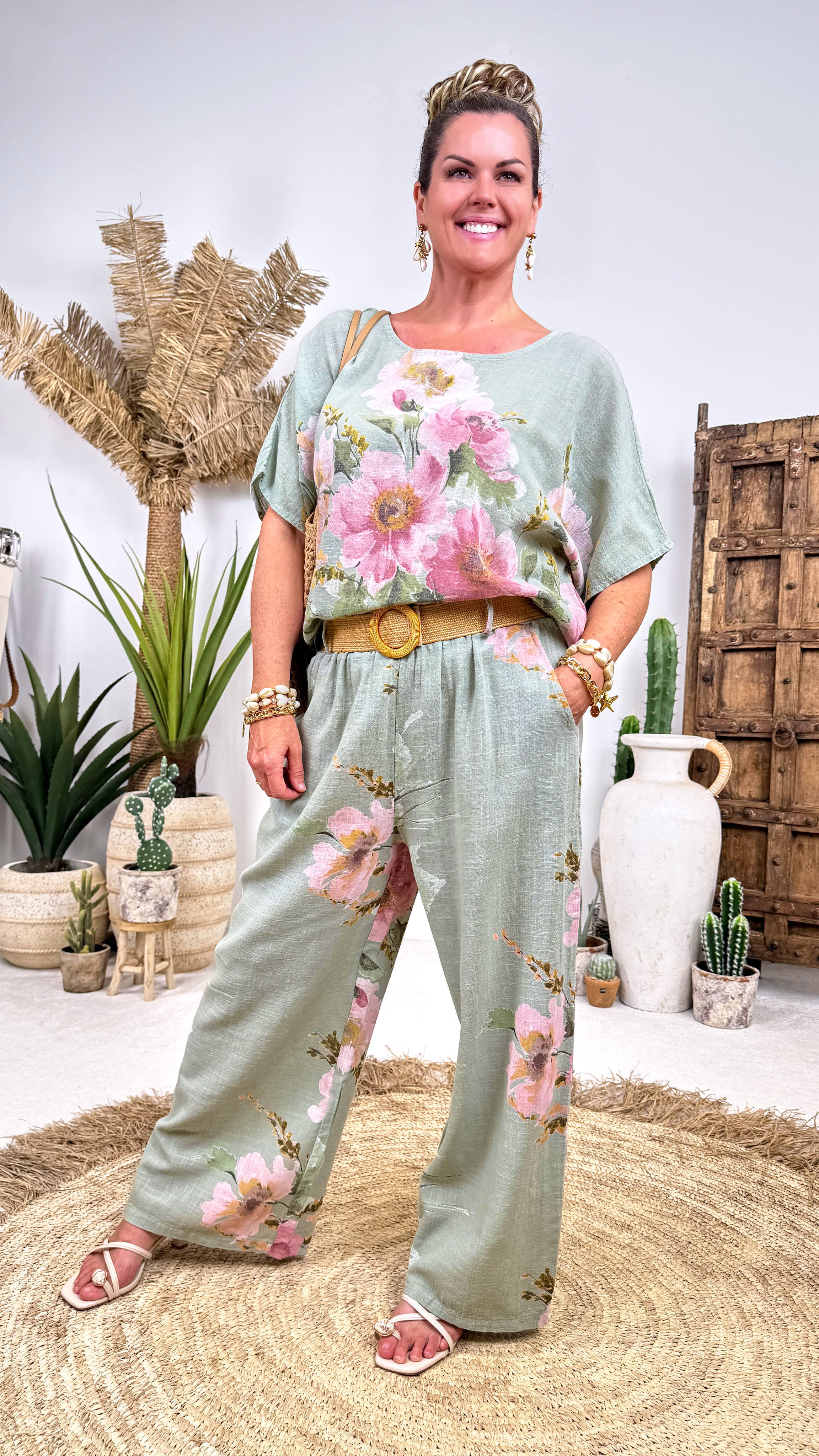 Weite Hose Blooming Comfort