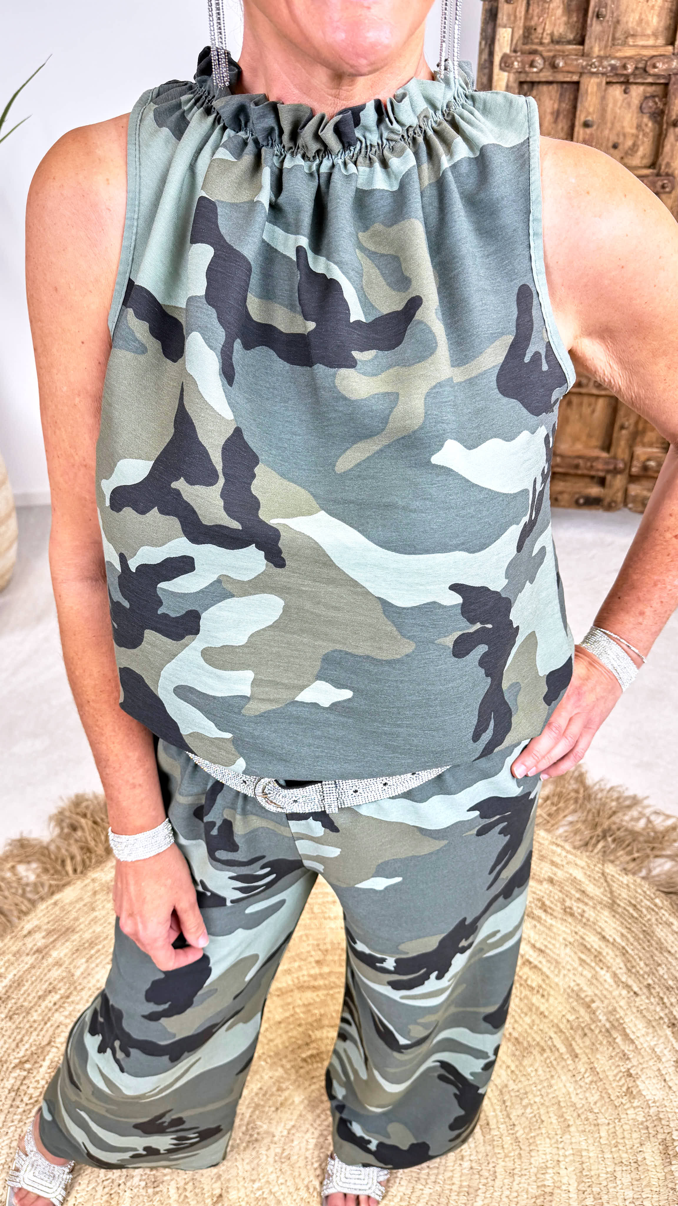 Blusentop Army Queen *Khaki*