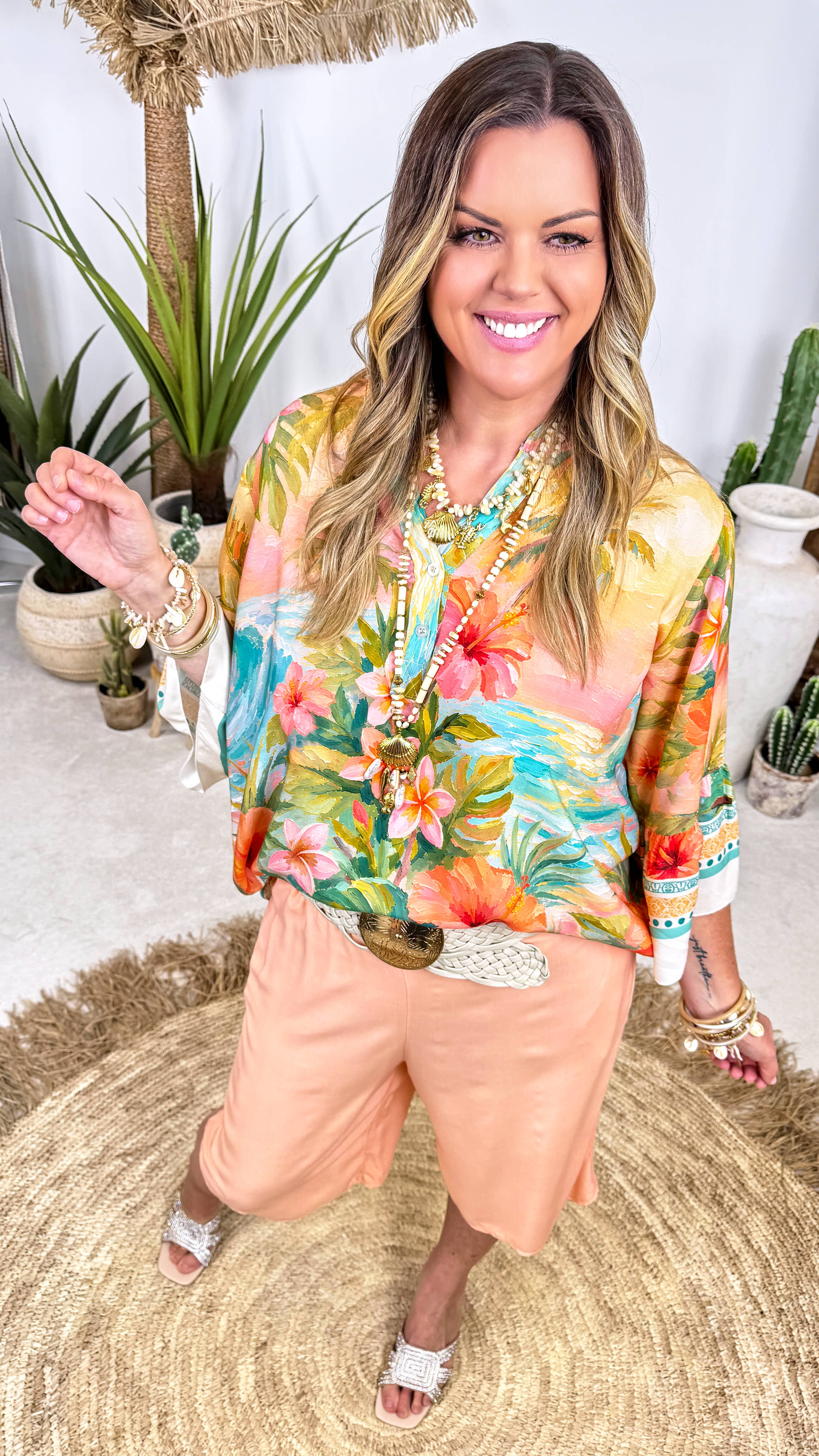 Bluse Tropical Escape