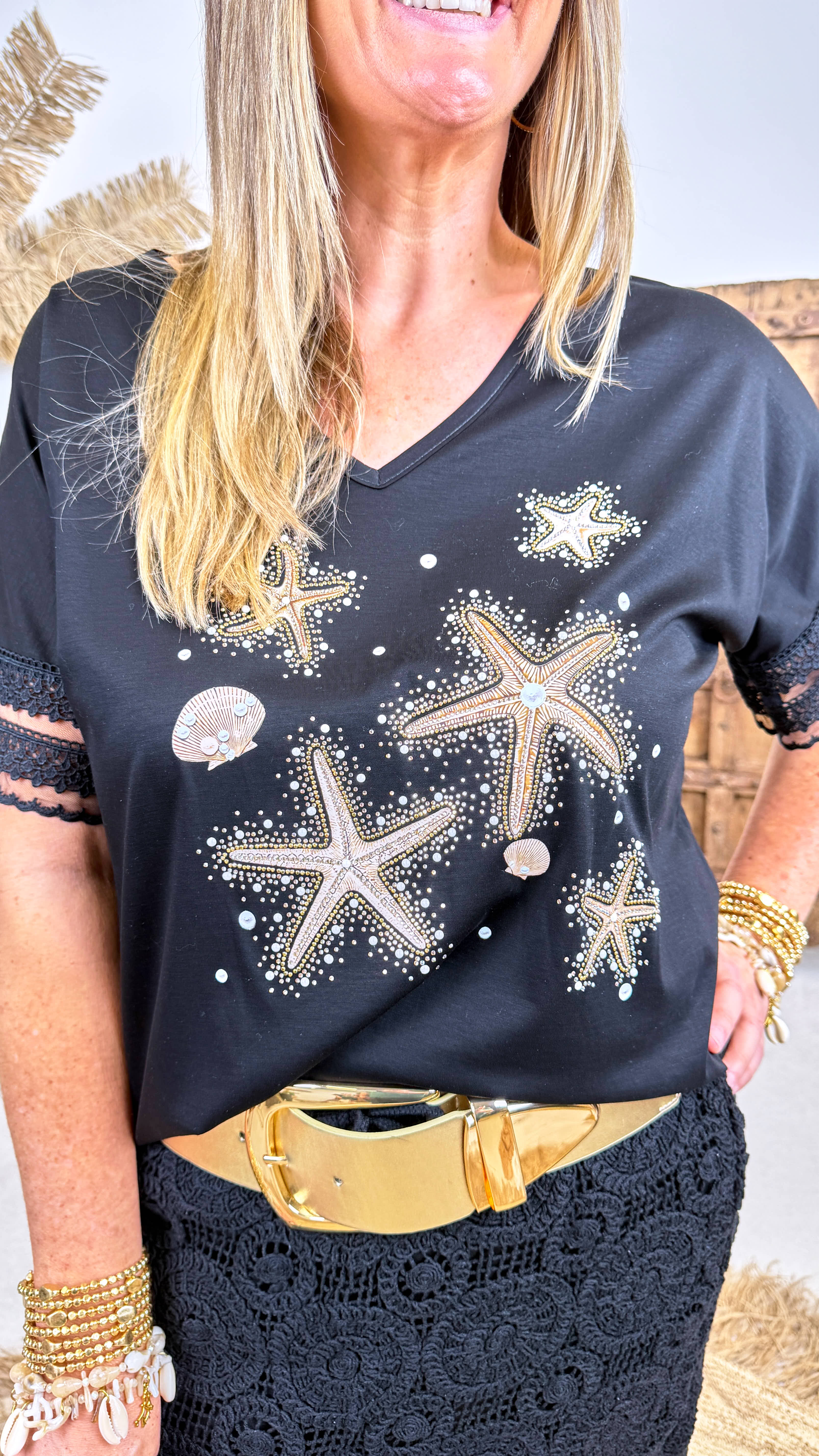 T-Shirt Seaside Feeling *Schwarz*