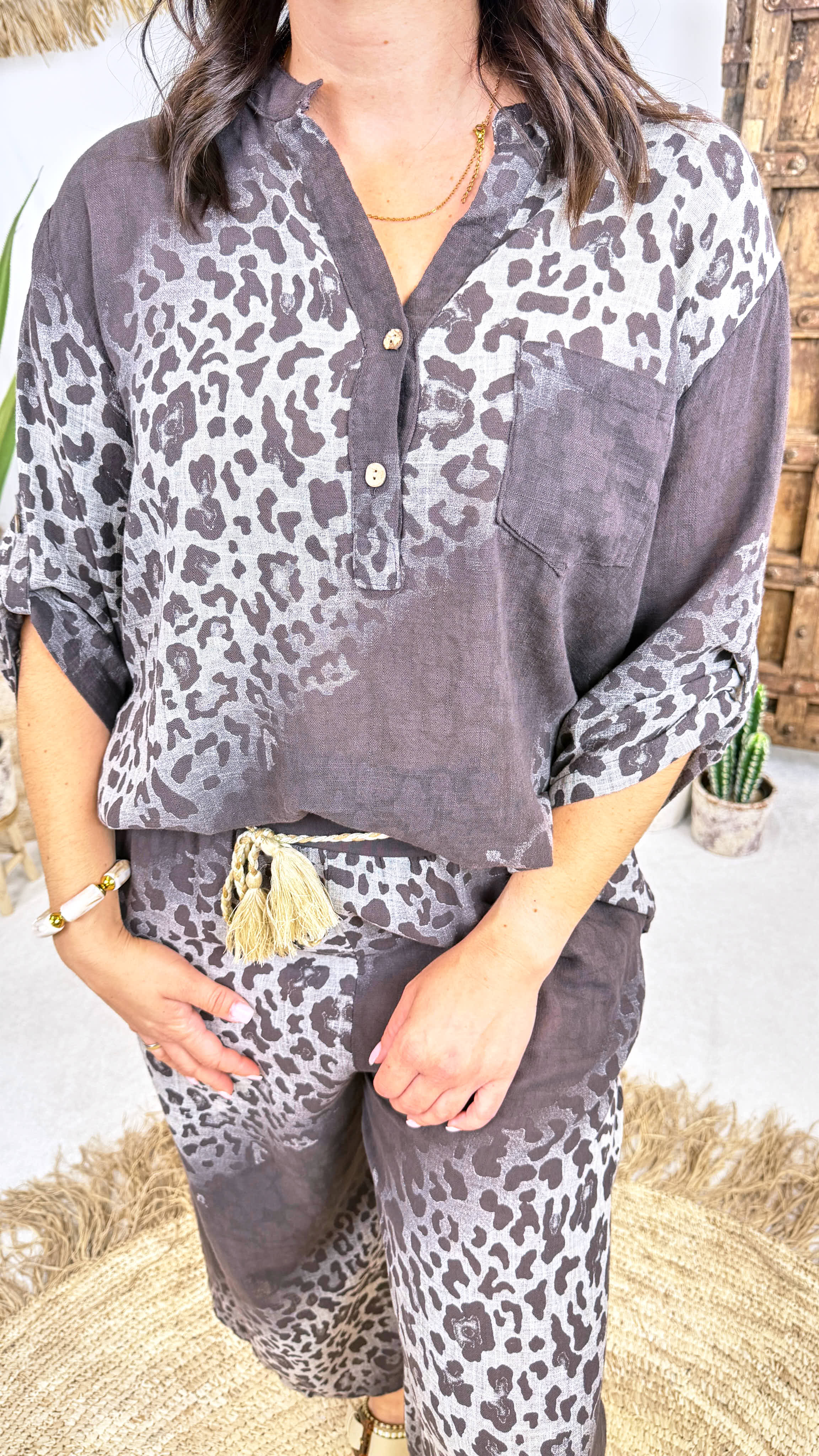 Bluse Natural Leo *Schoko*