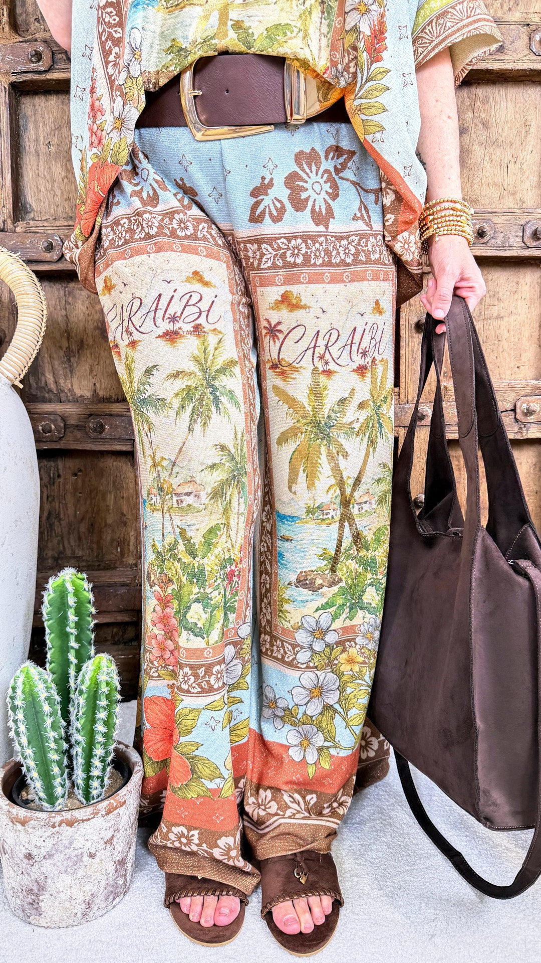 Weite Hose Caribbean Glow