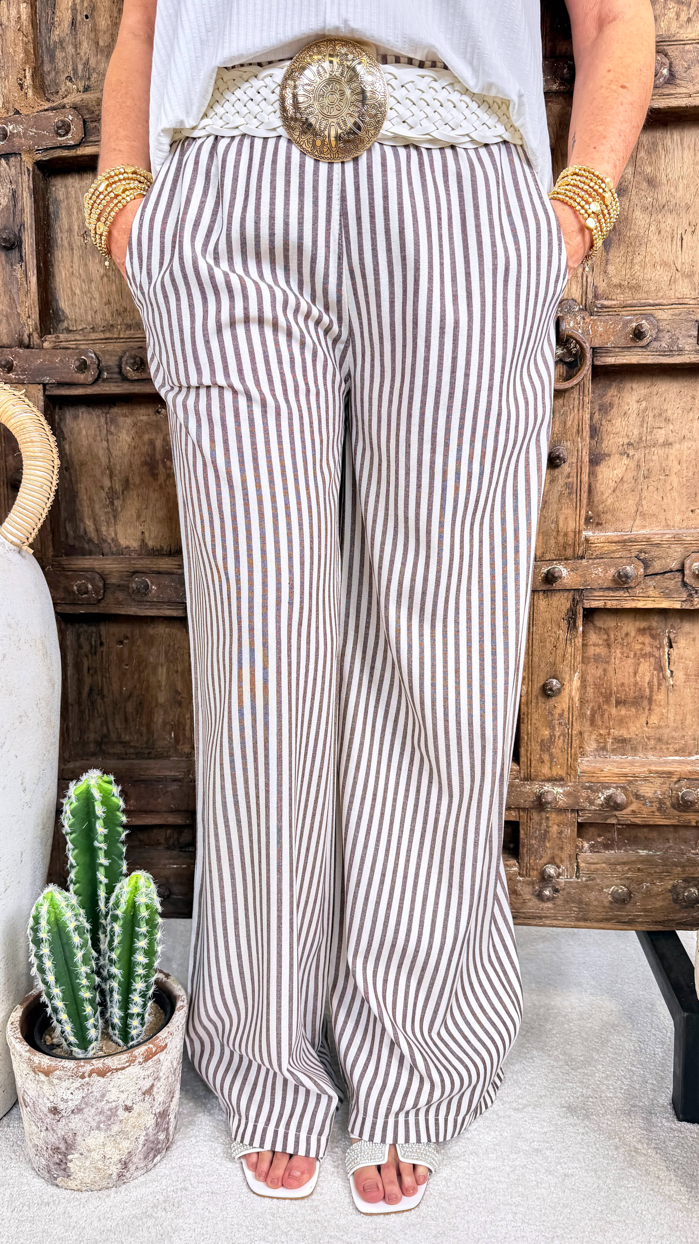 Weite Hose Sandy Stripe *Schoko*
