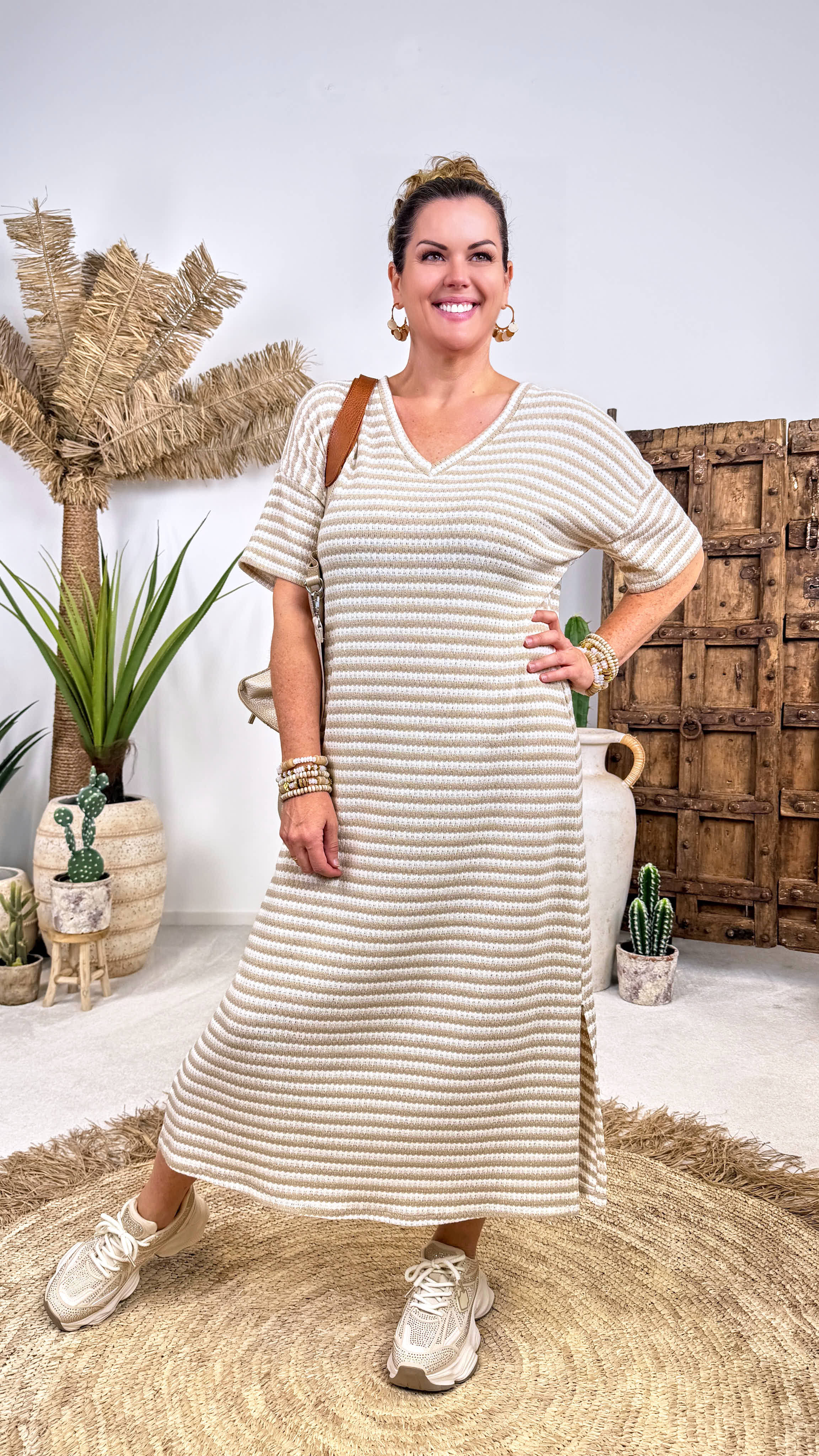 Langes Kleid Beyond Beauty *Beige*