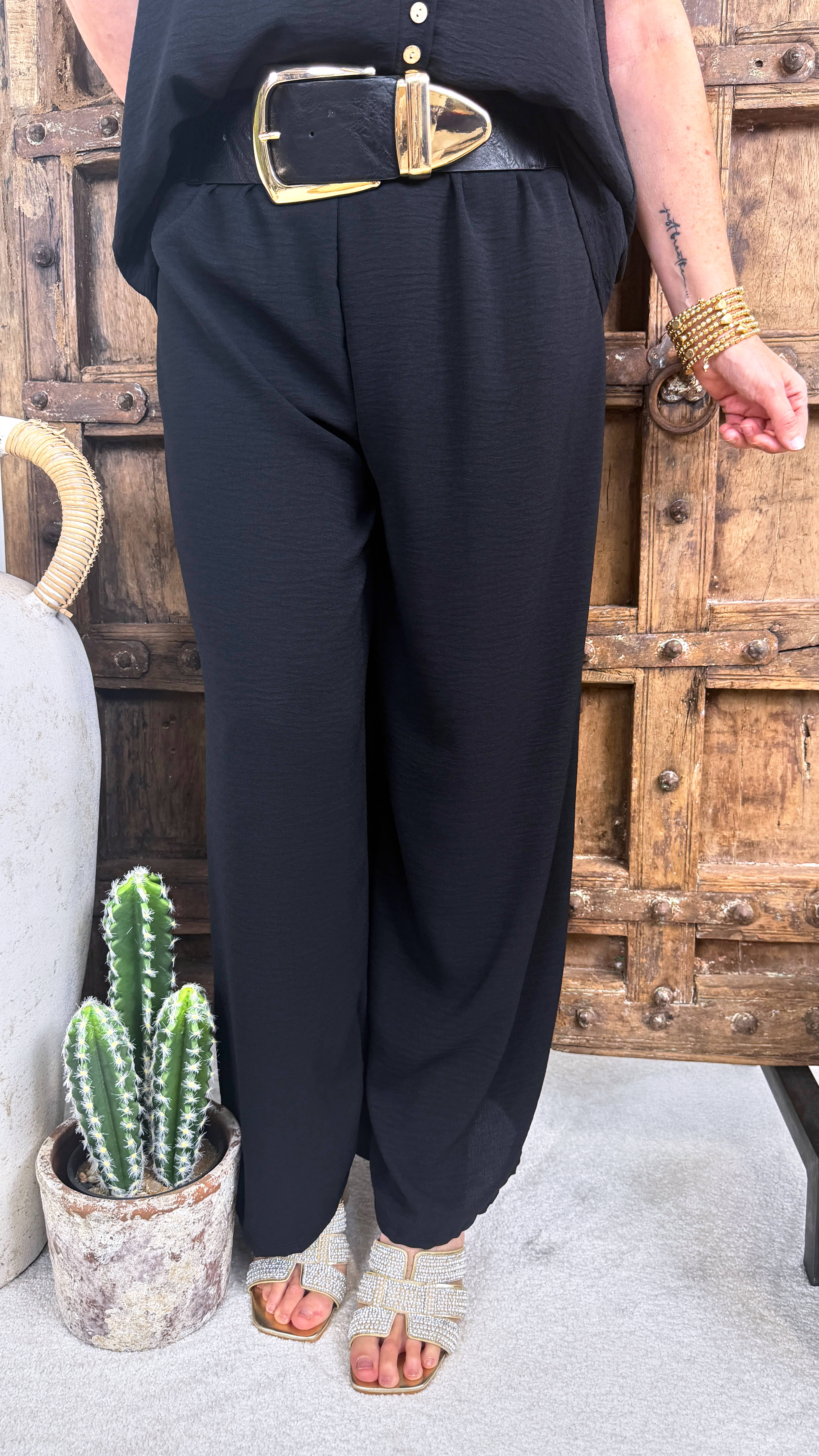 Weite Hose Dolce Basic Love *Schwarz*