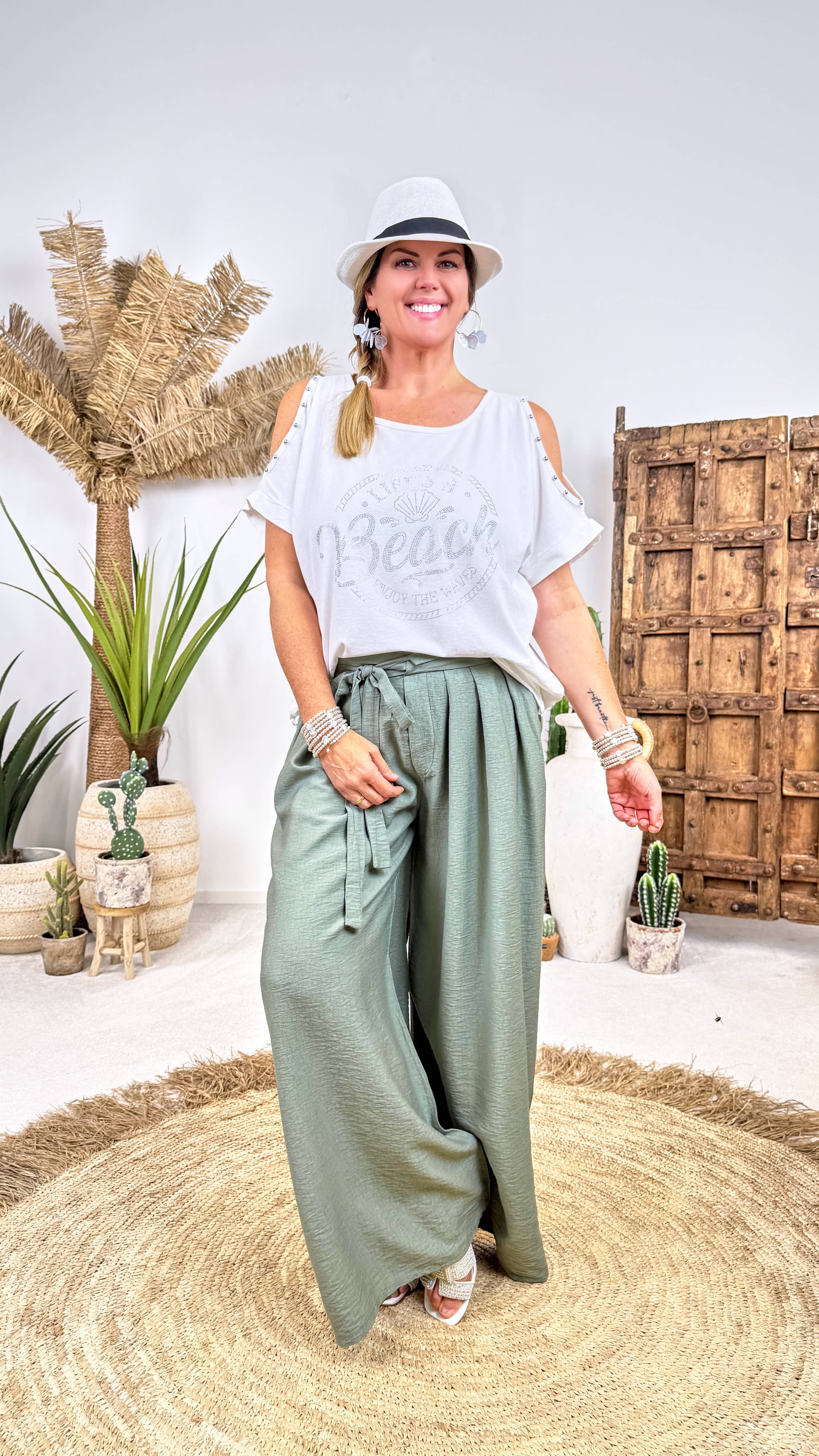 T-Shirt Life Is A Beach *Weiß*
