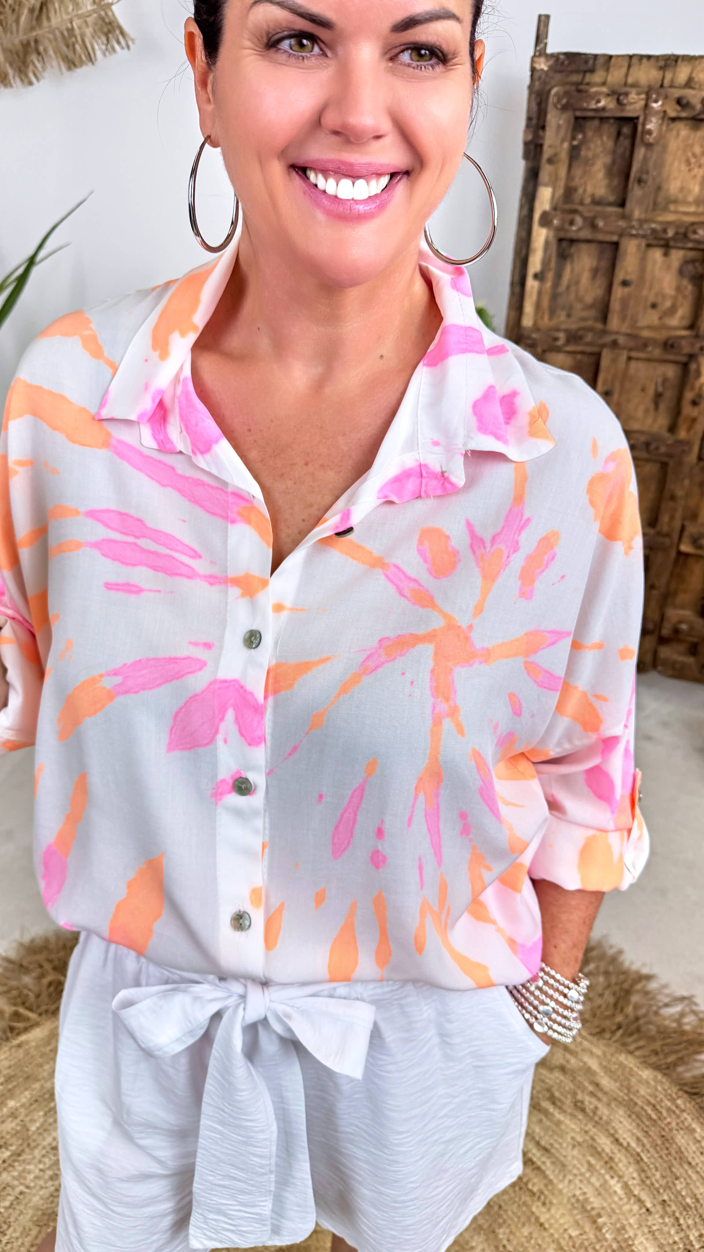 Bluse Batik Candy *Pink/Apricot*