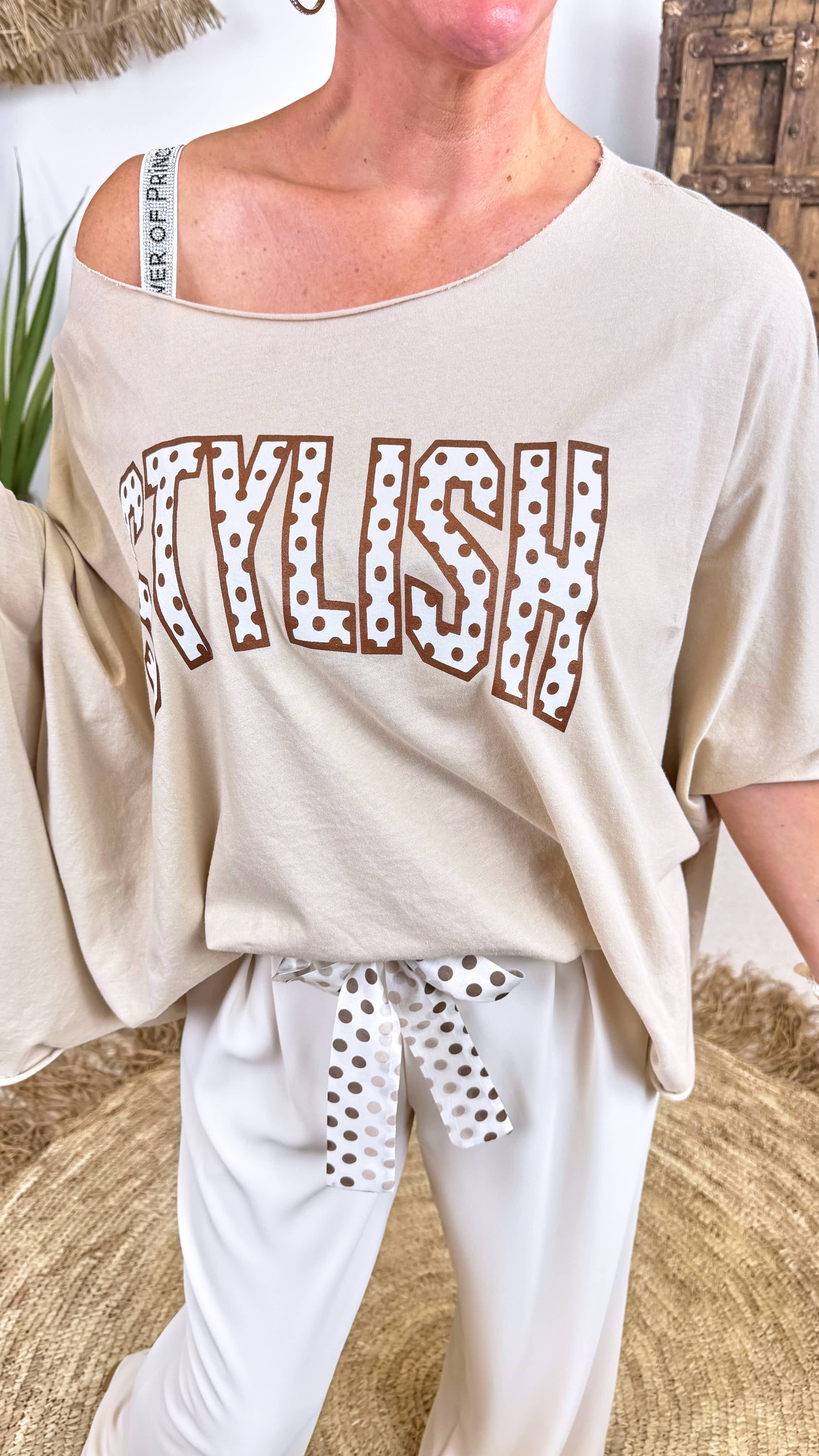 Oversized Shirt Stylish *Beige*
