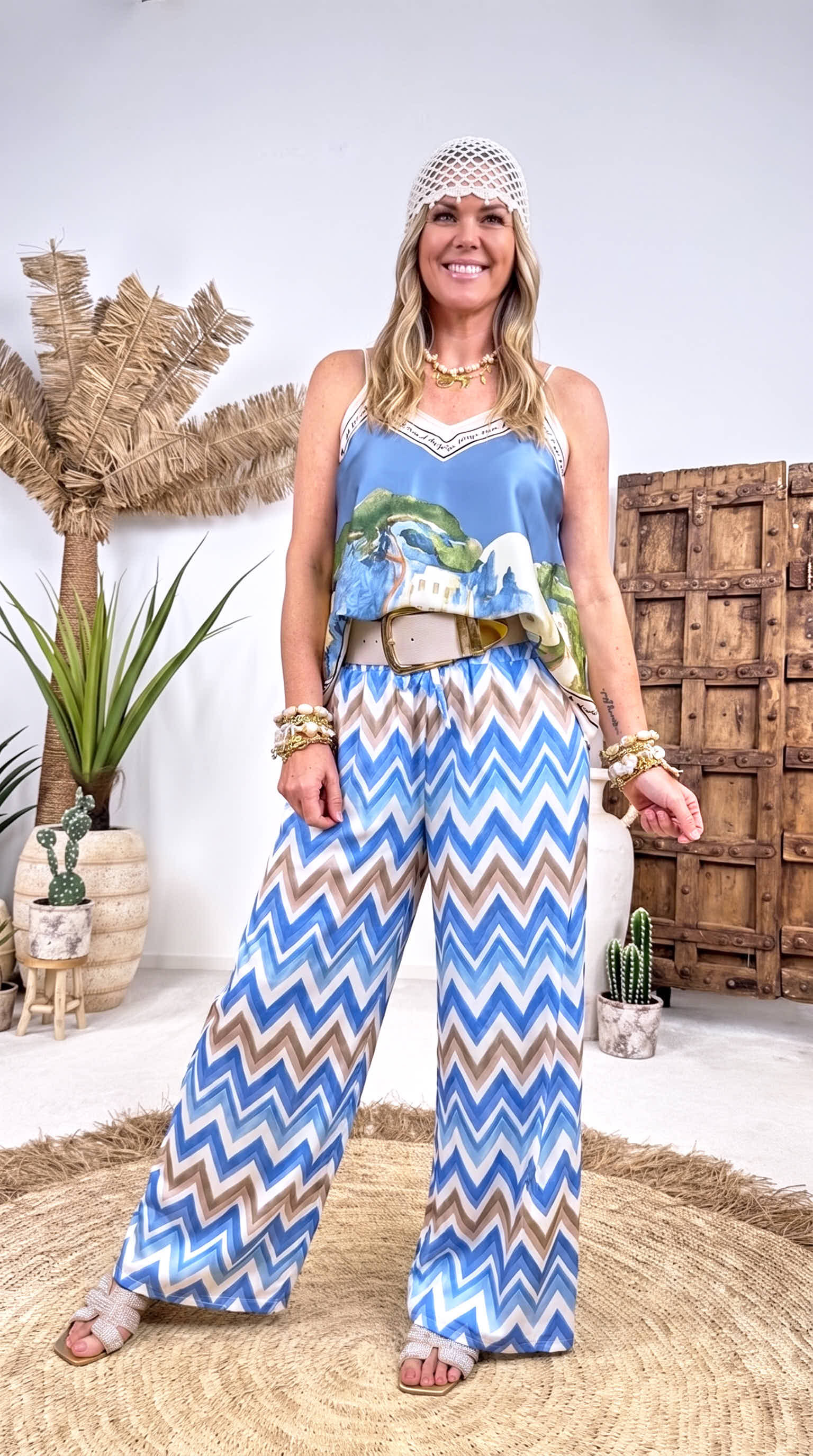 Weite Hose Zephyr Wave *Blau*