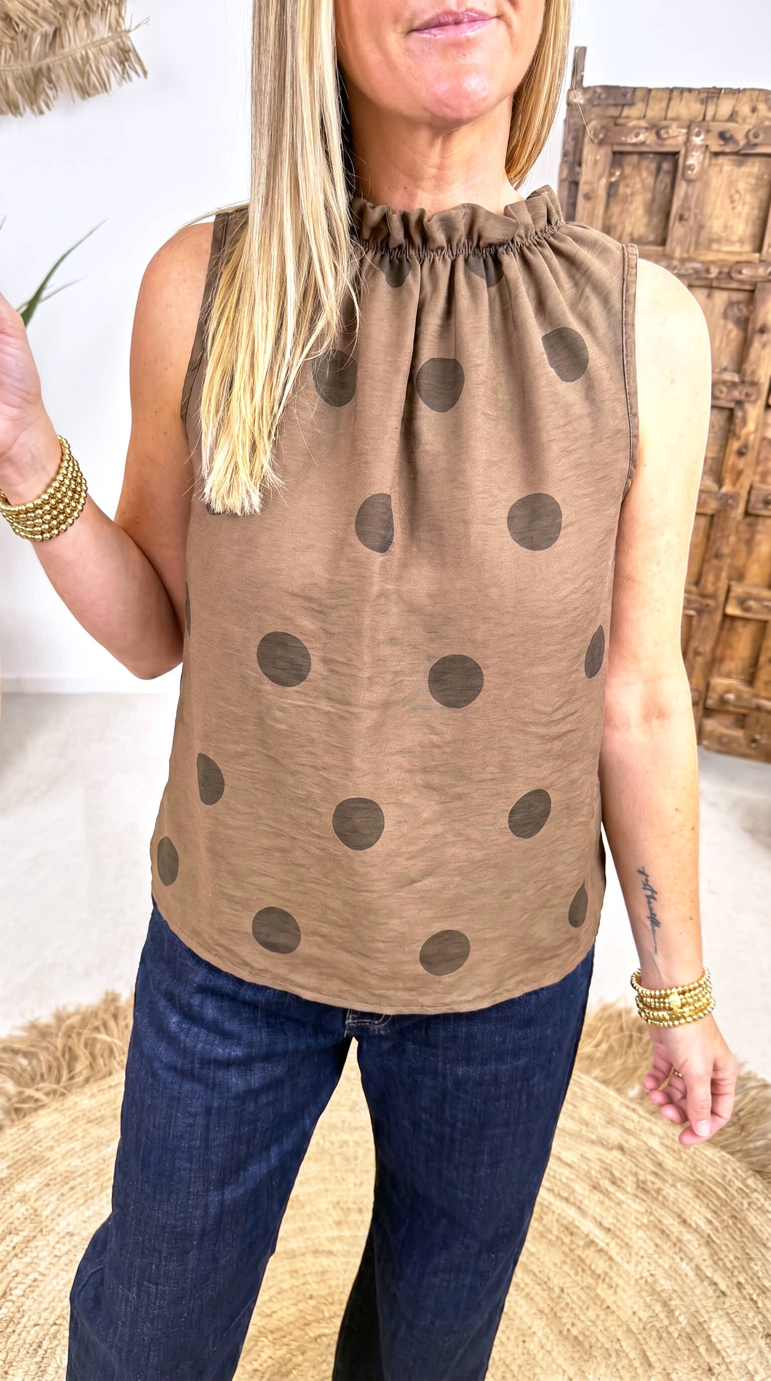 Blusentop Summer Dotty *Schoko*