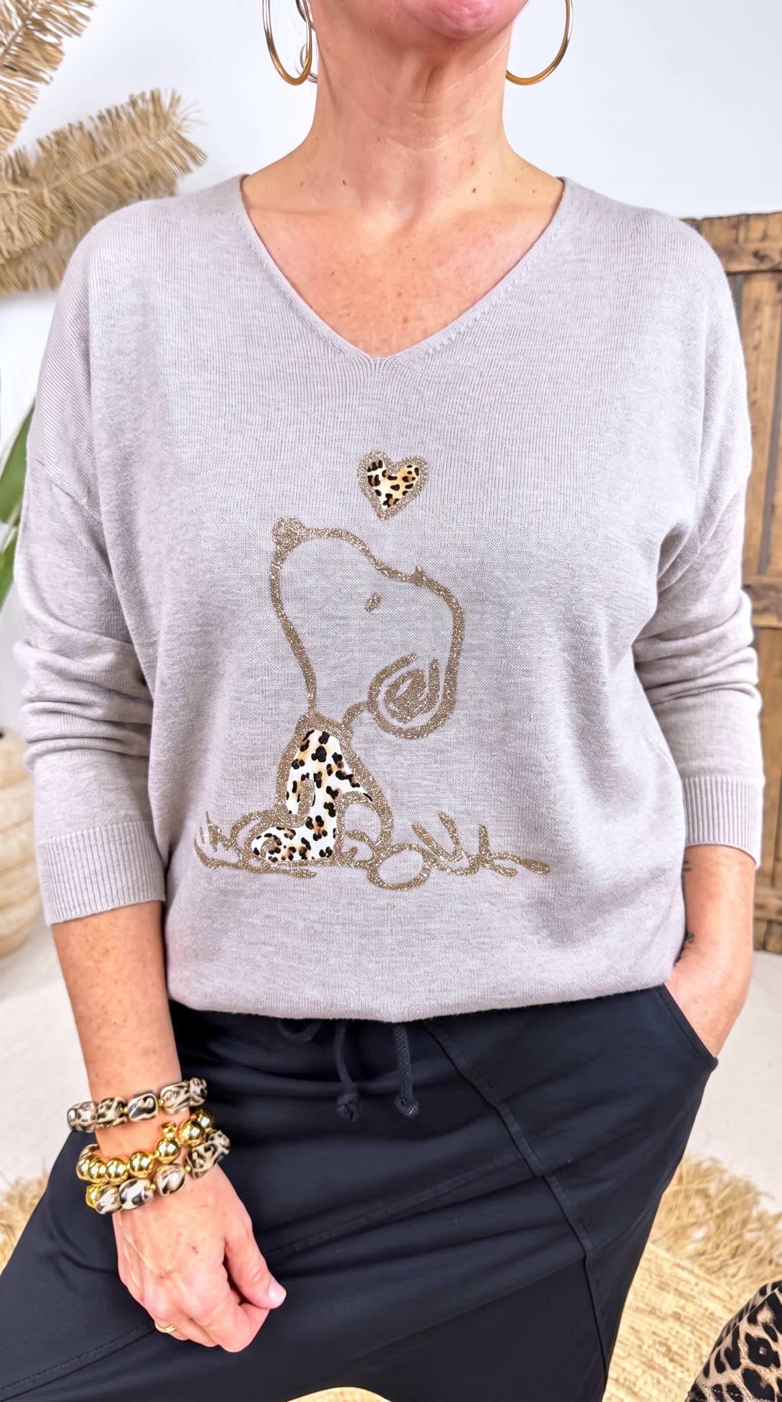 Pullover Starling Heart *Beige*