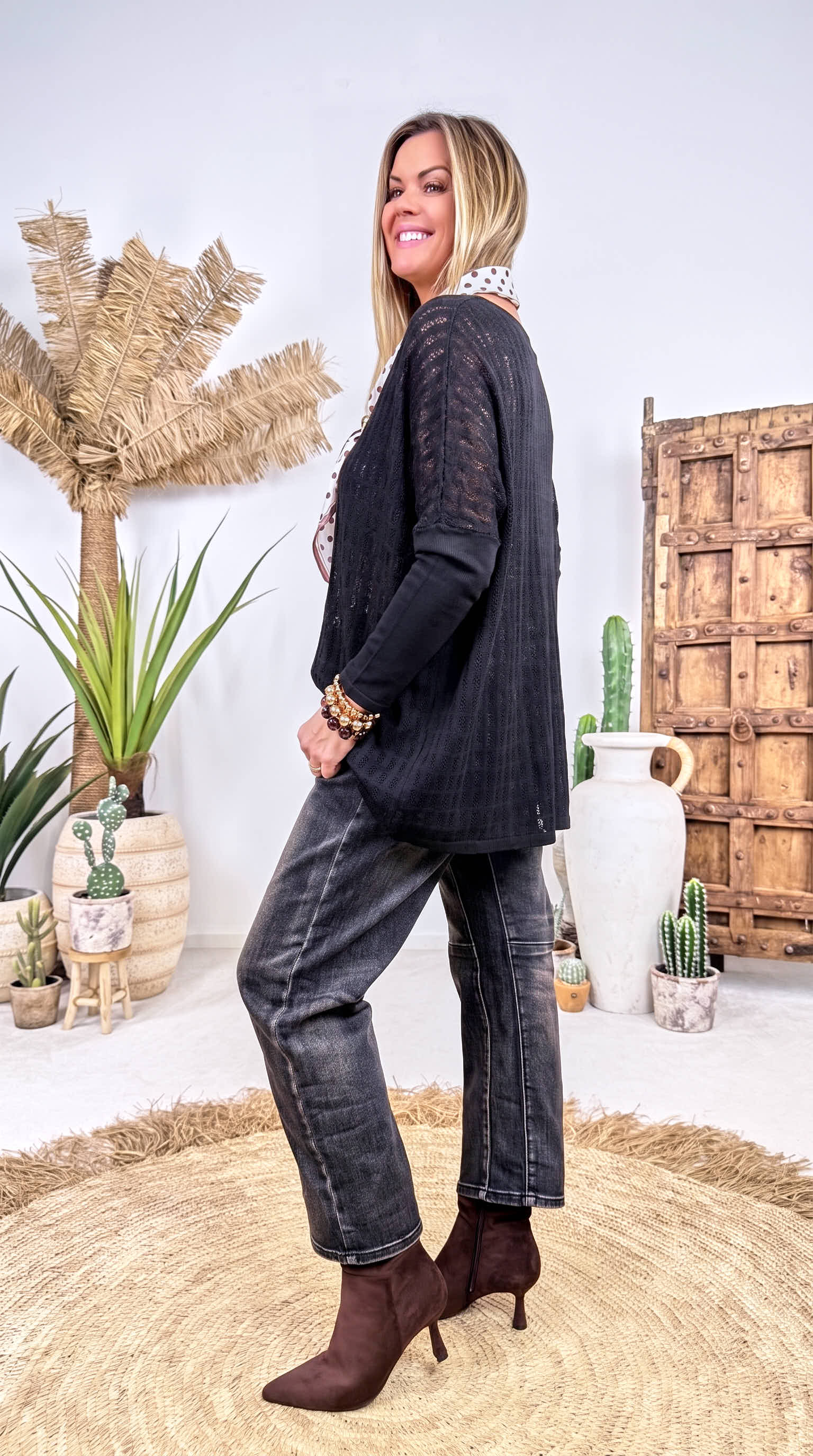 Strickshirt Caldara *Schwarz*