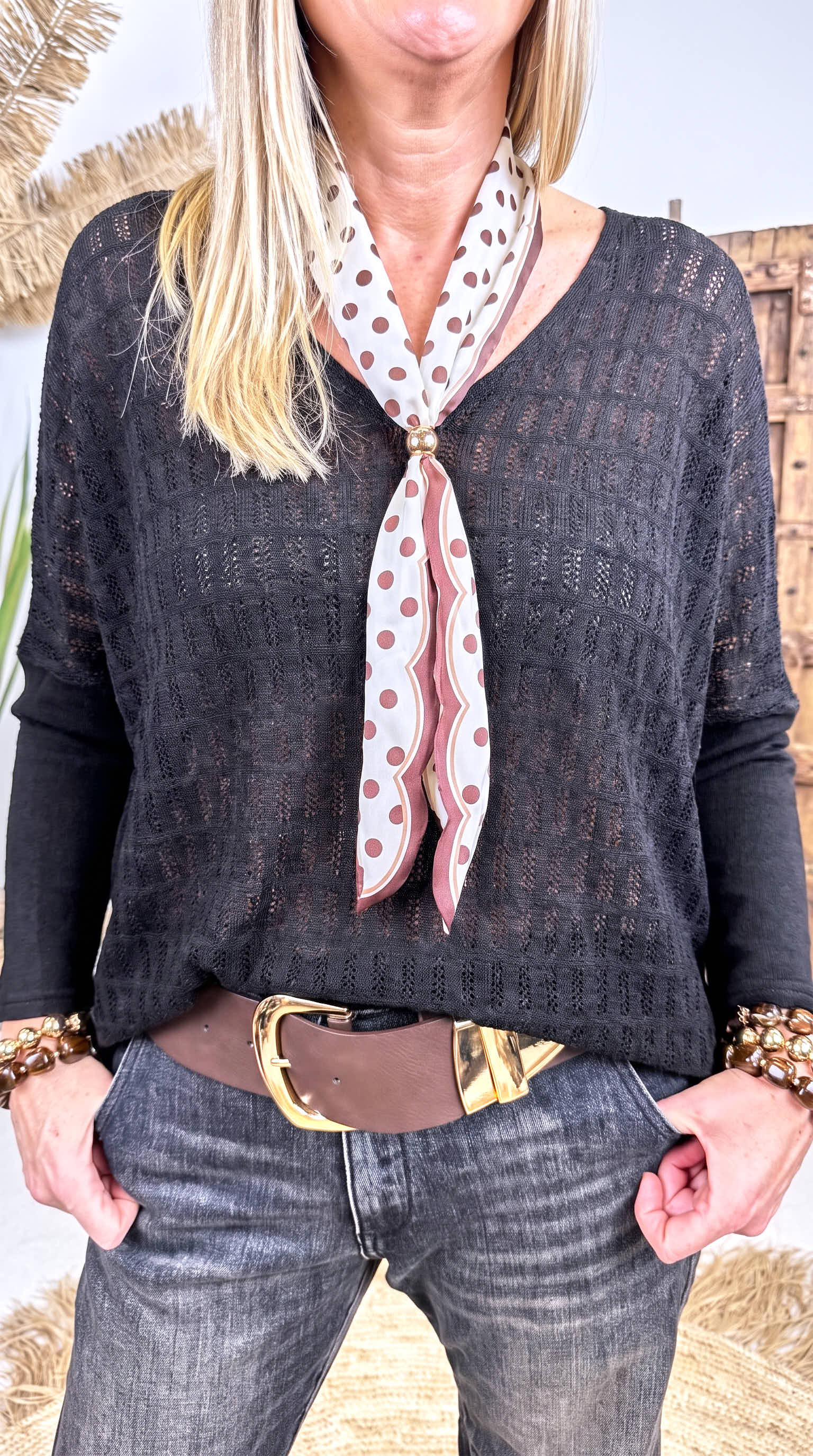Strickshirt Caldara *Schwarz*