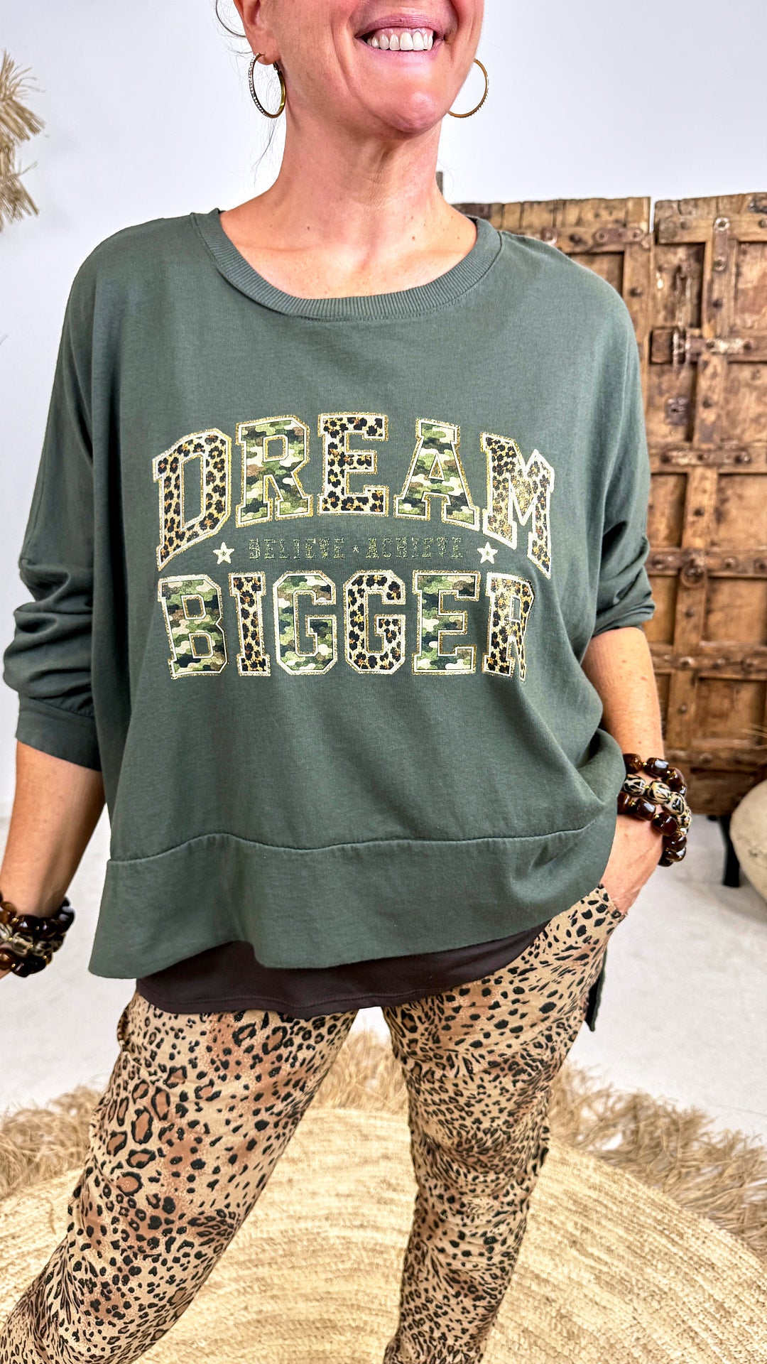 Sweatshirt Dream Bigger *Khaki*