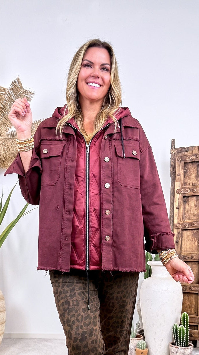 Hemdjacke Rawcut Flare *Bordeaux*