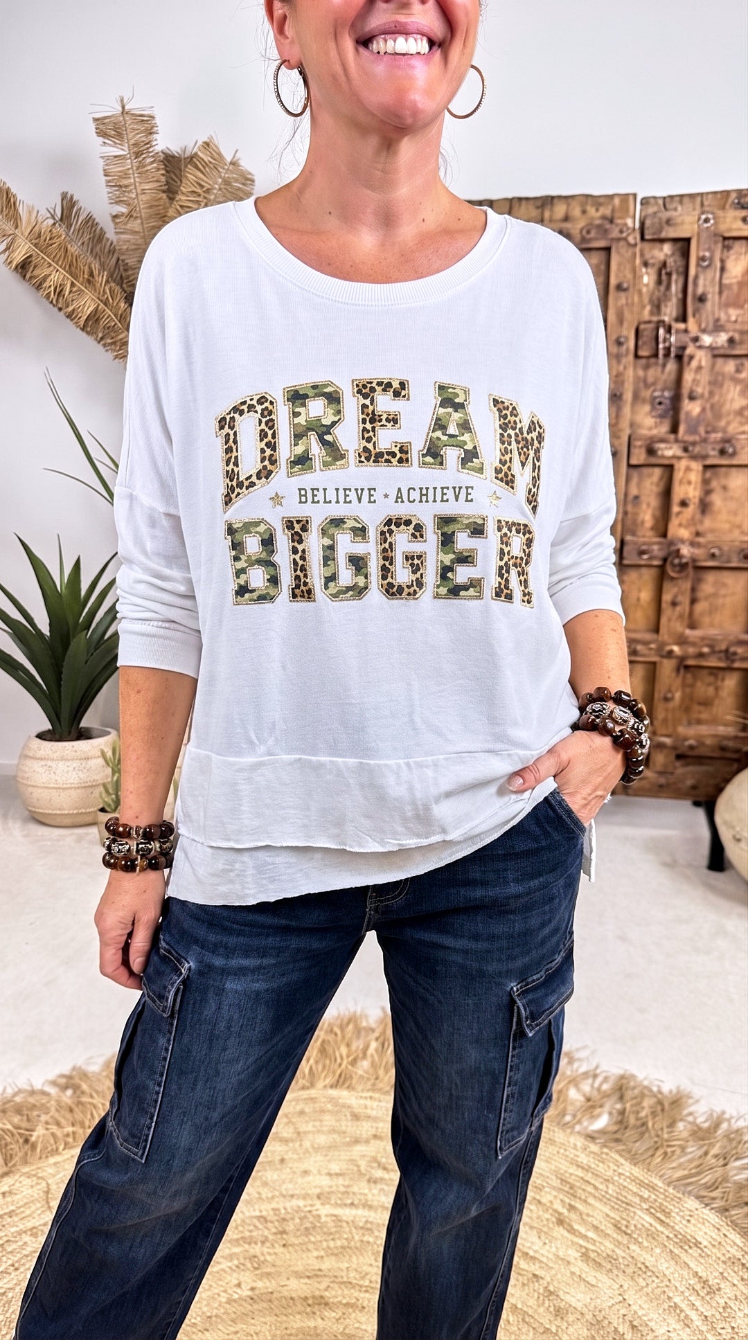 Sweatshirt Dream Bigger *Weiß*