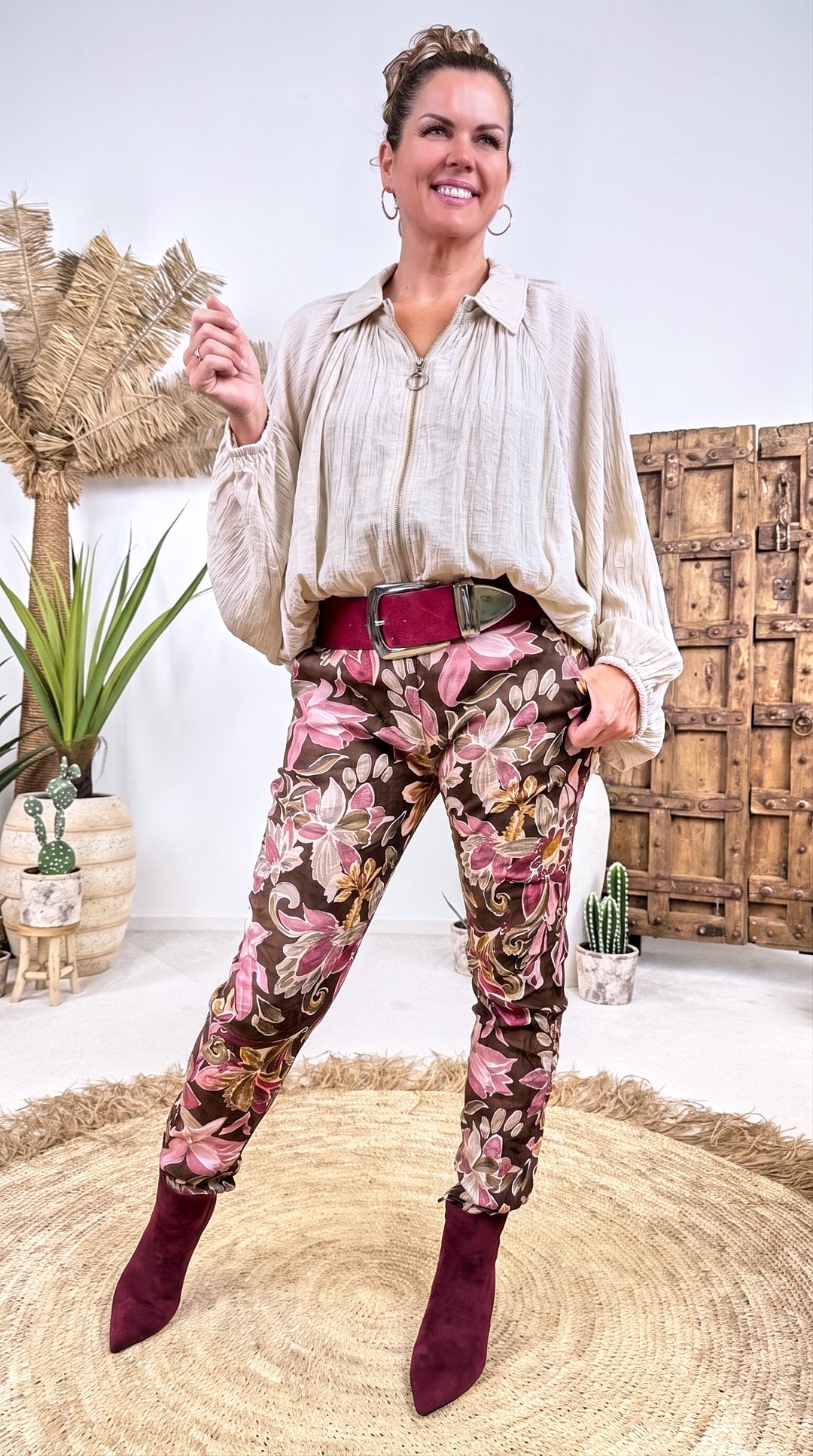 Leichte Jacke Crinkle Flow *Beige*