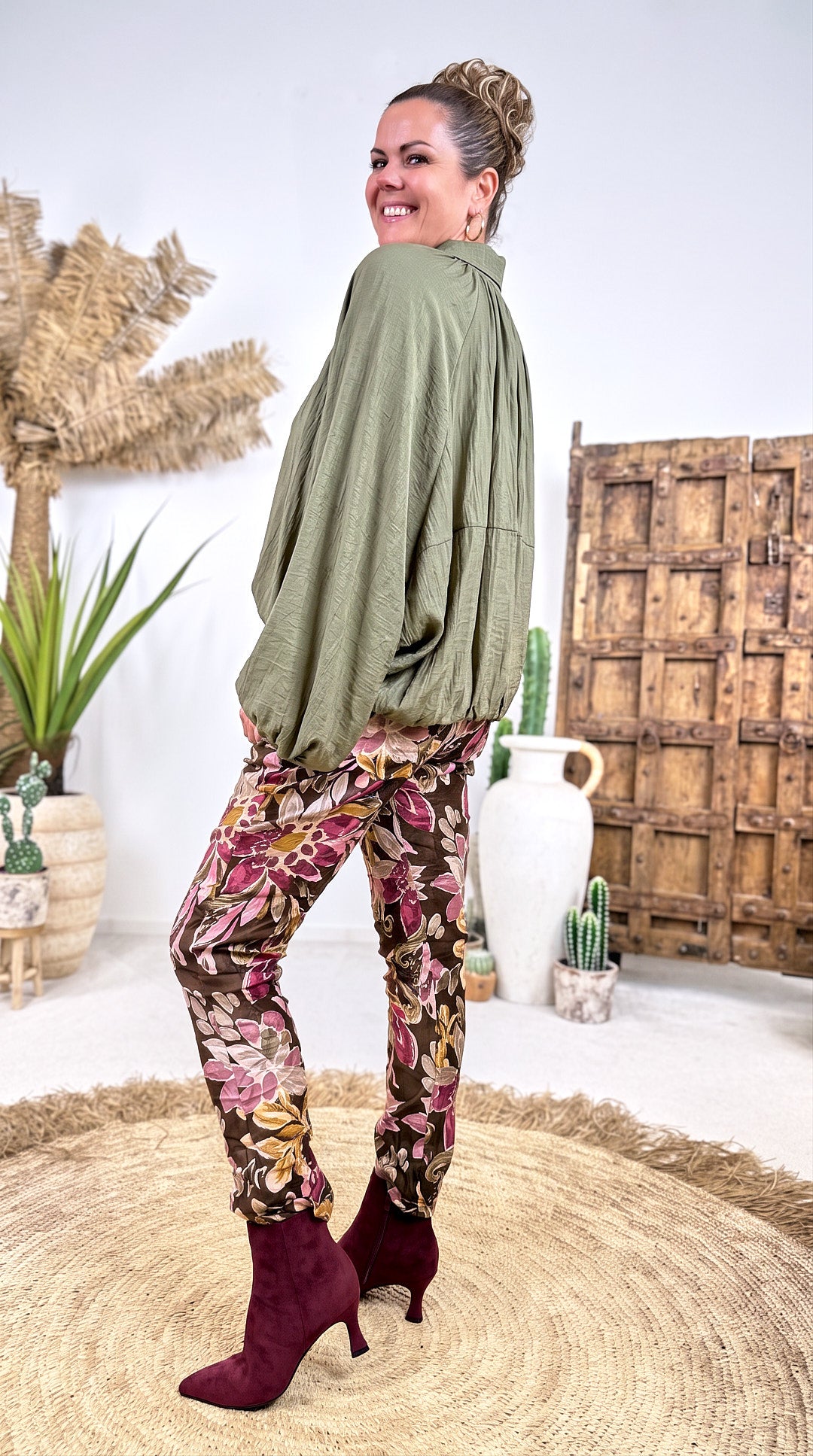 Leichte Jacke Crinkle Flow *Khaki*