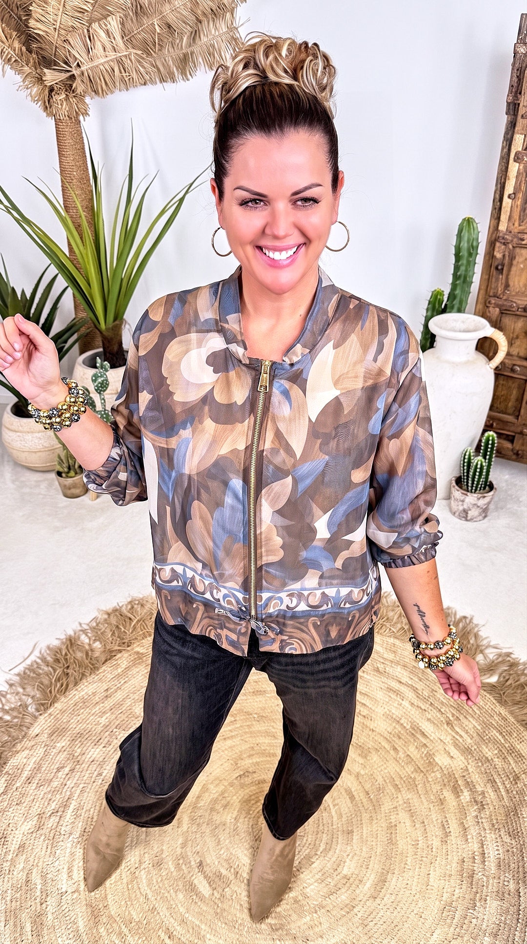 Leichte Jacke Florindo *Schoko/Blau*