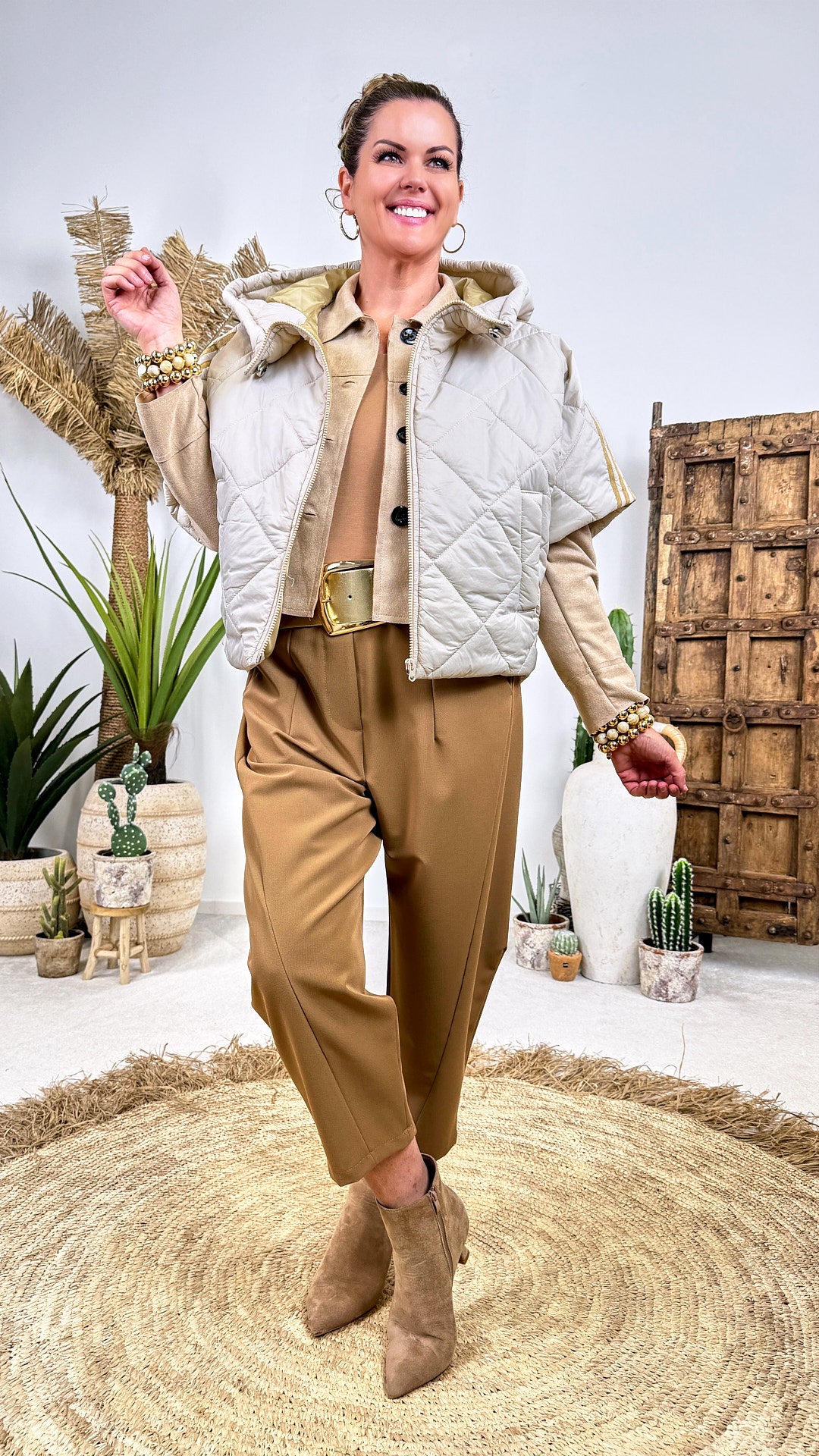 Kurzarm-Weste Cavendish *Beige*