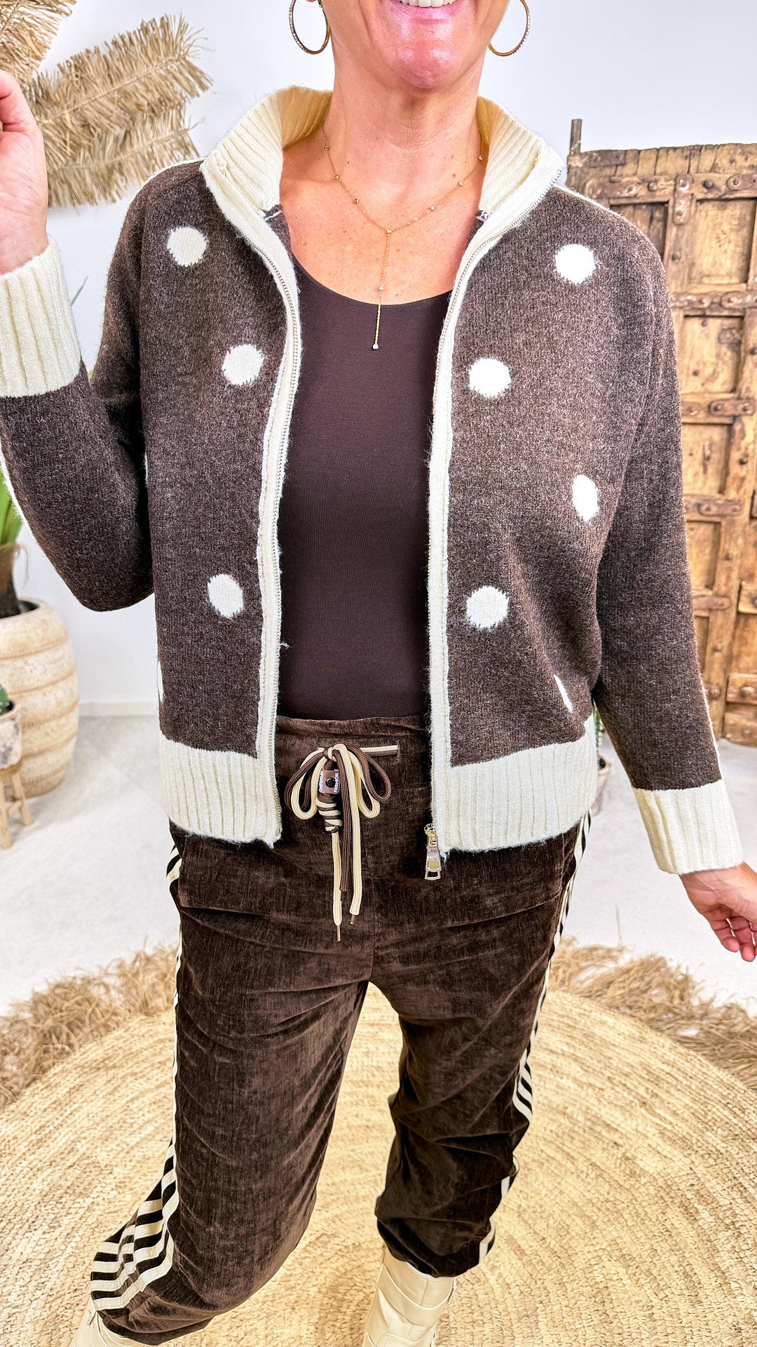 Strickjacke Dotted Classic