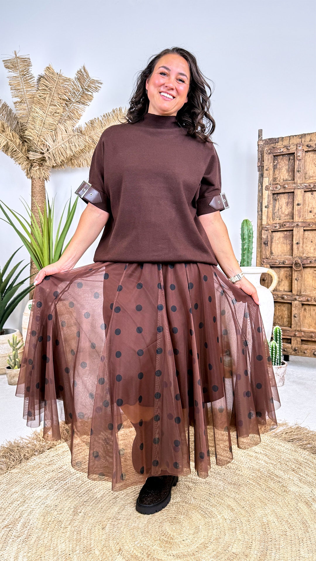 Tüllrock Vintage Dots *Schoko*