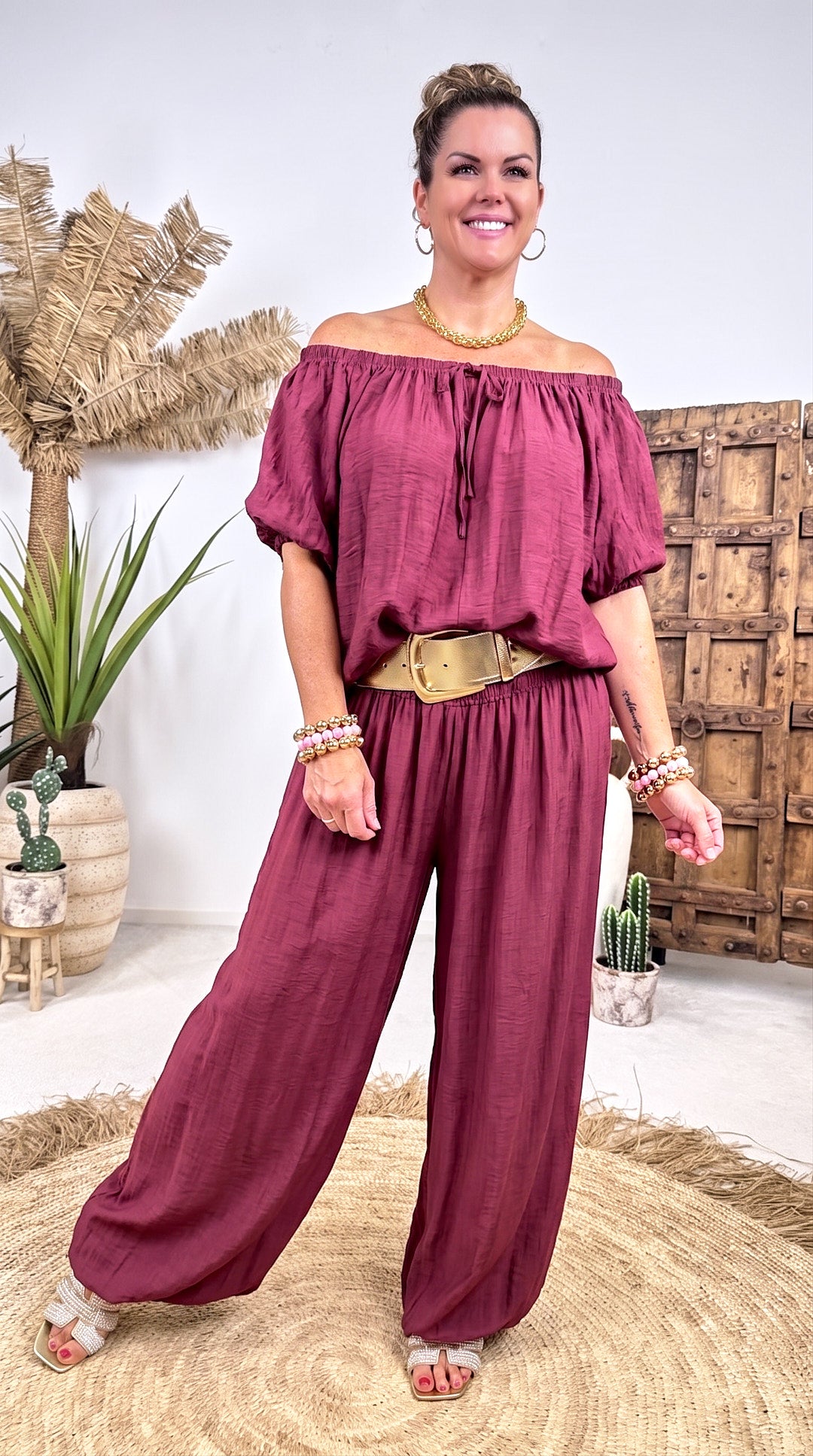 Blusenshirt Aelara *Bordeaux*