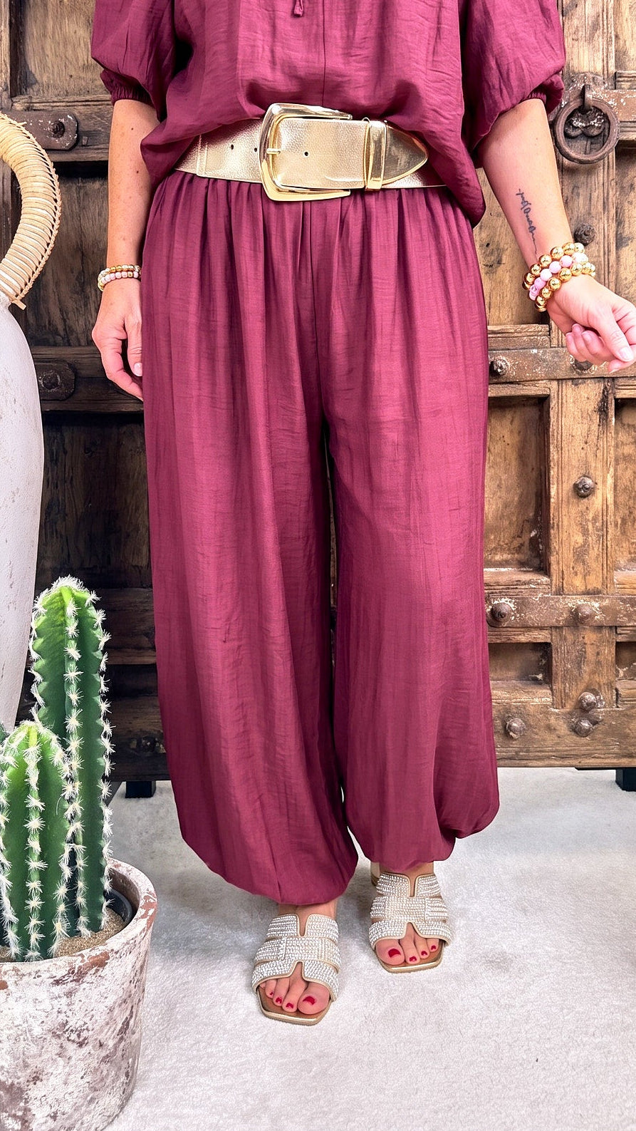 Weite Hose Allegretto *Bordeaux*