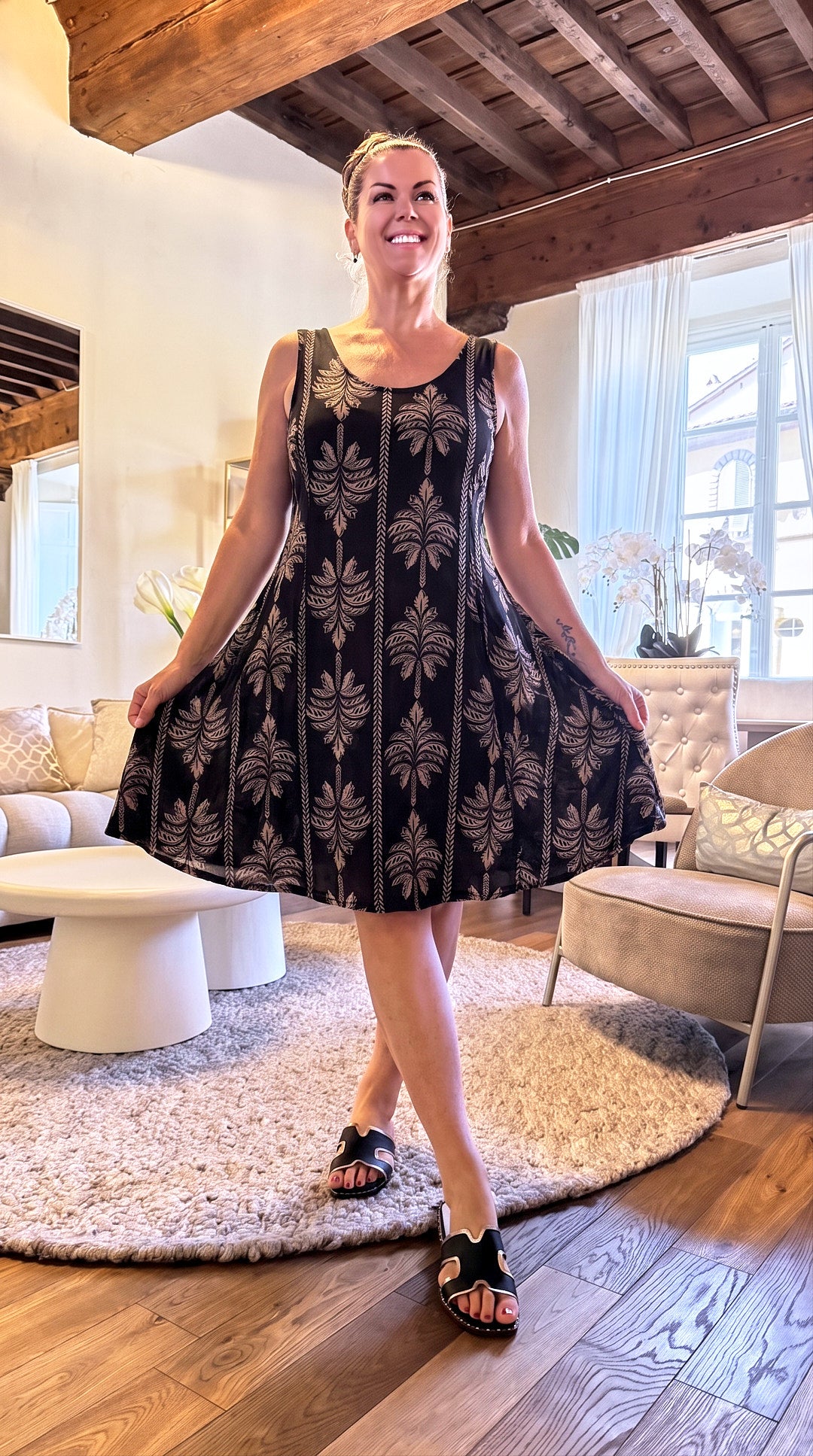Kurzes Kleid Palmyra *Schwarz*