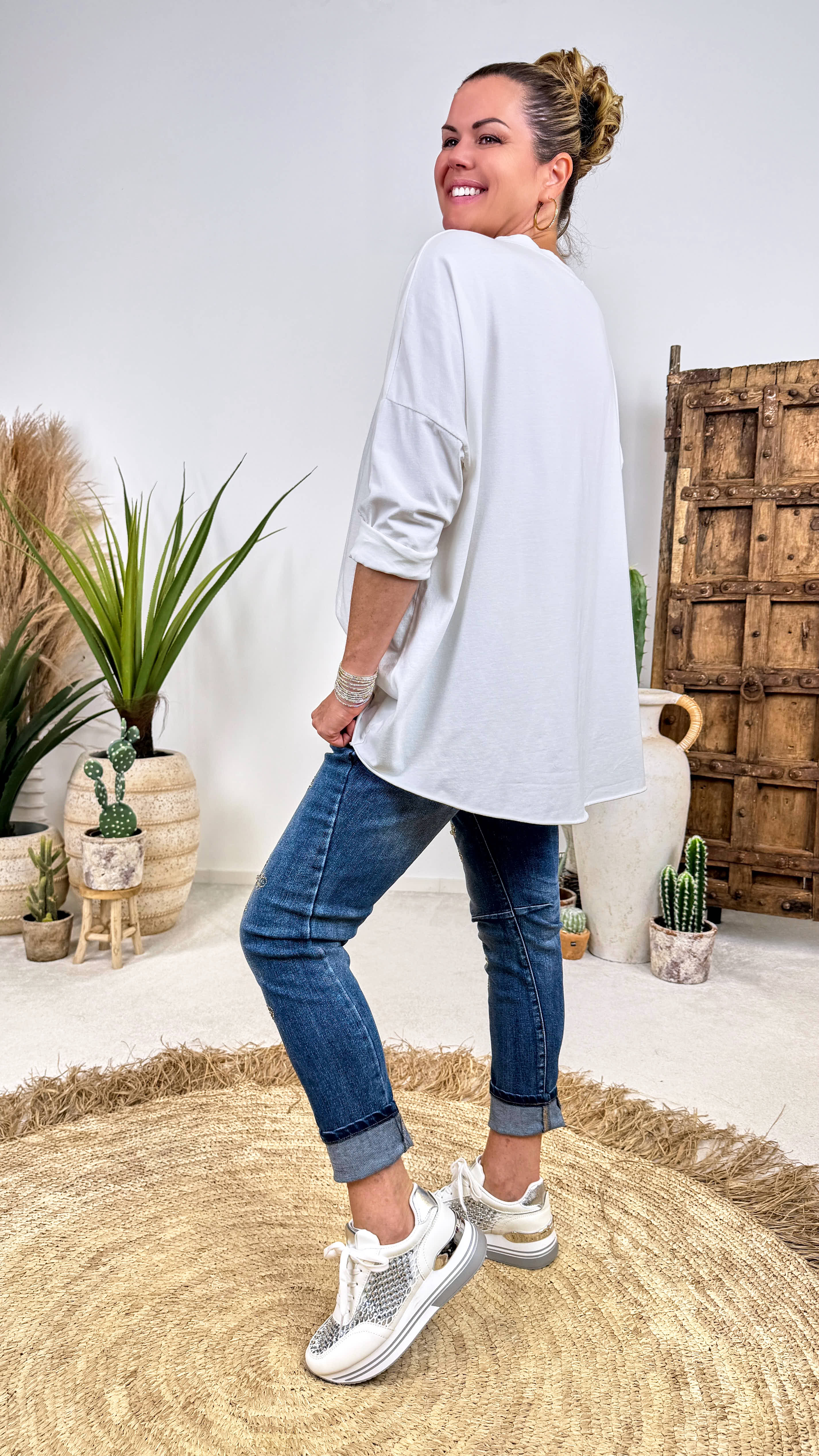 Langarmshirt Daily *Weiß*