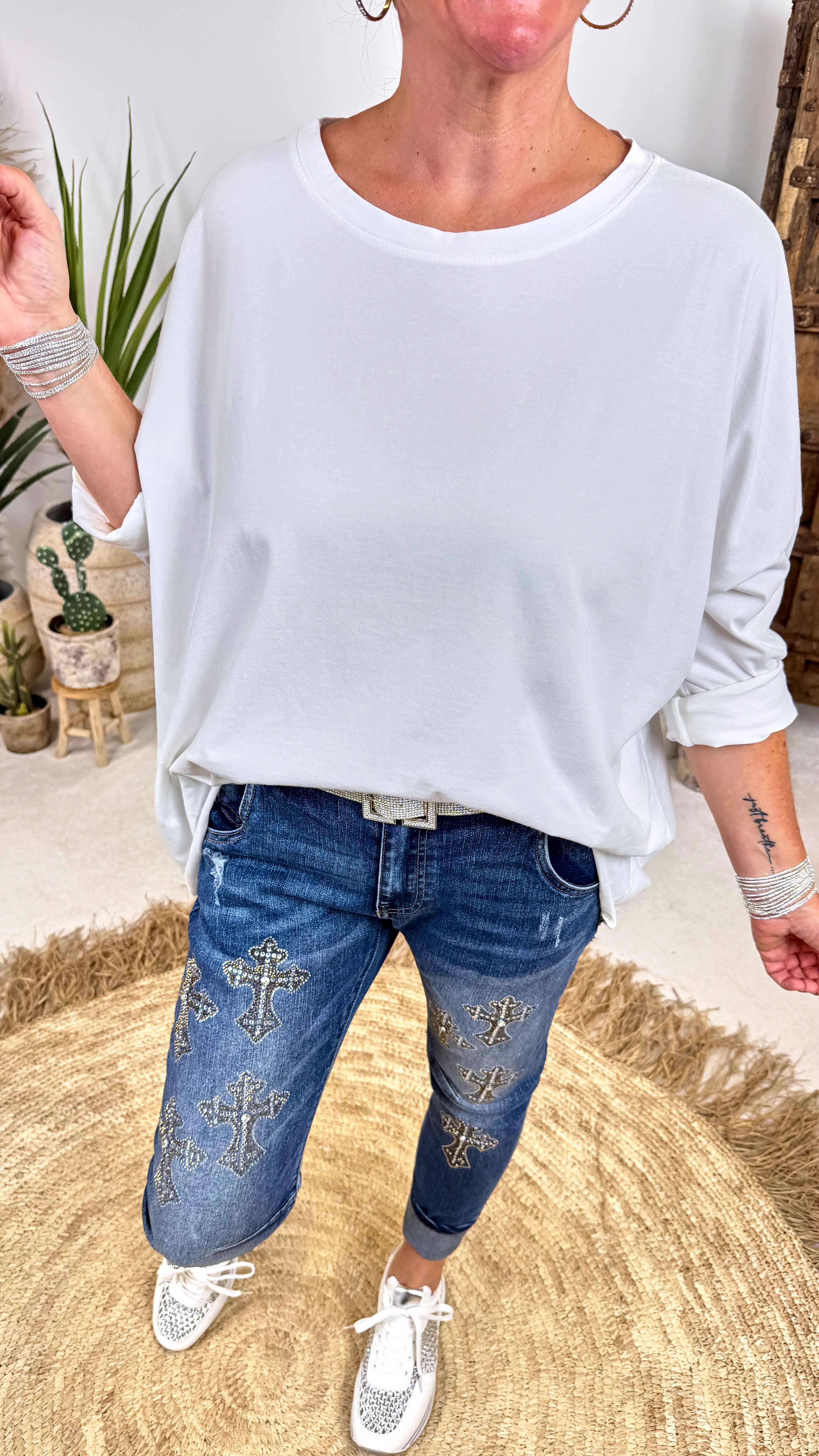 Langarmshirt Daily *Weiß*