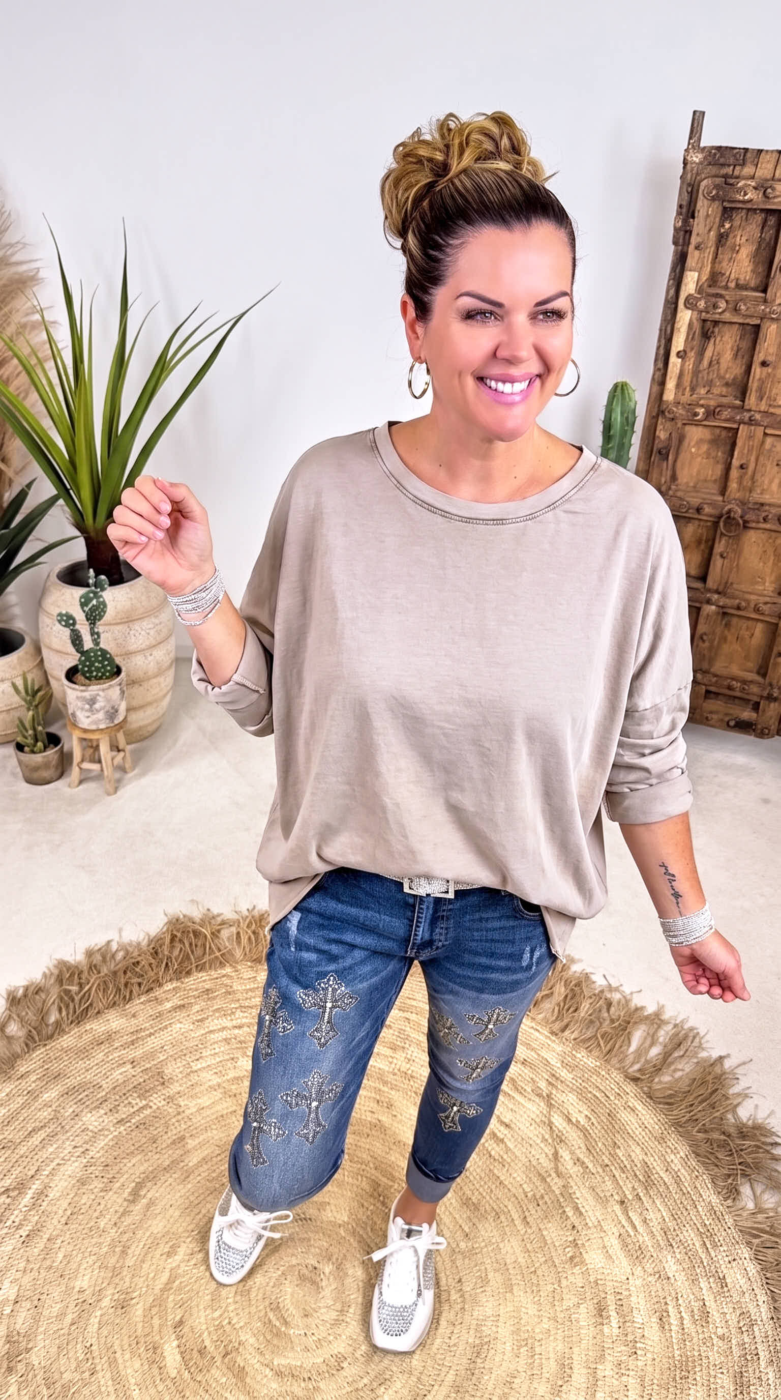Langarmshirt Daily *Beige*