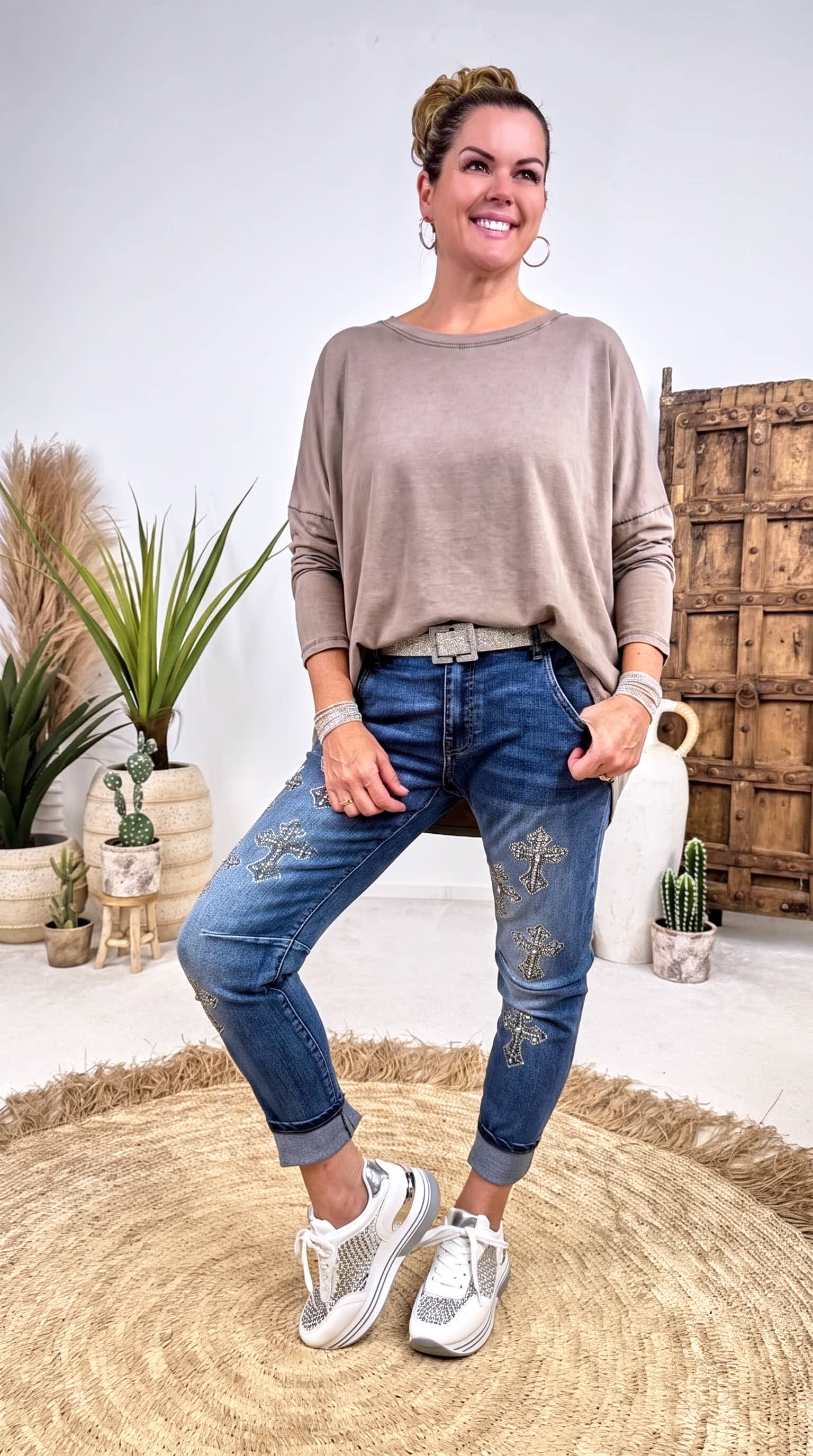 Langarmshirt Daily *Taupe*