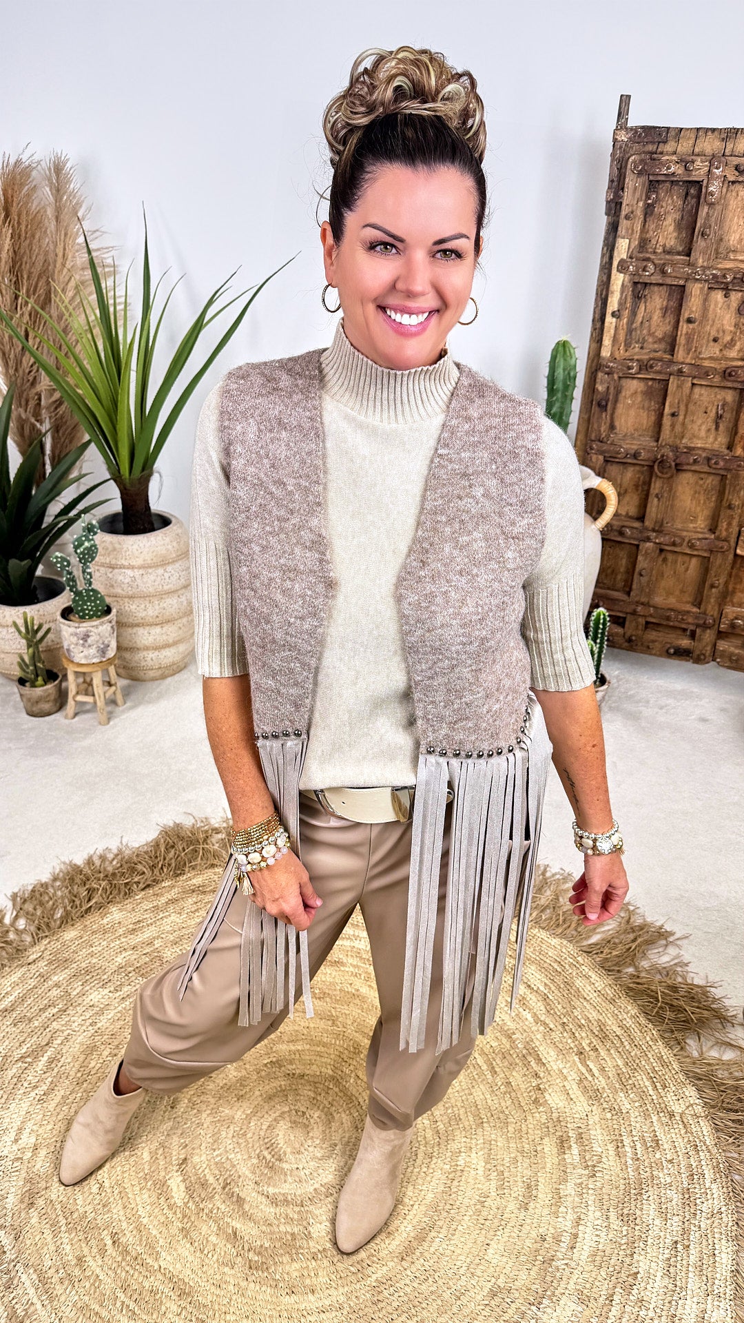 Rollkragen-Pullover Rachel *Beige*