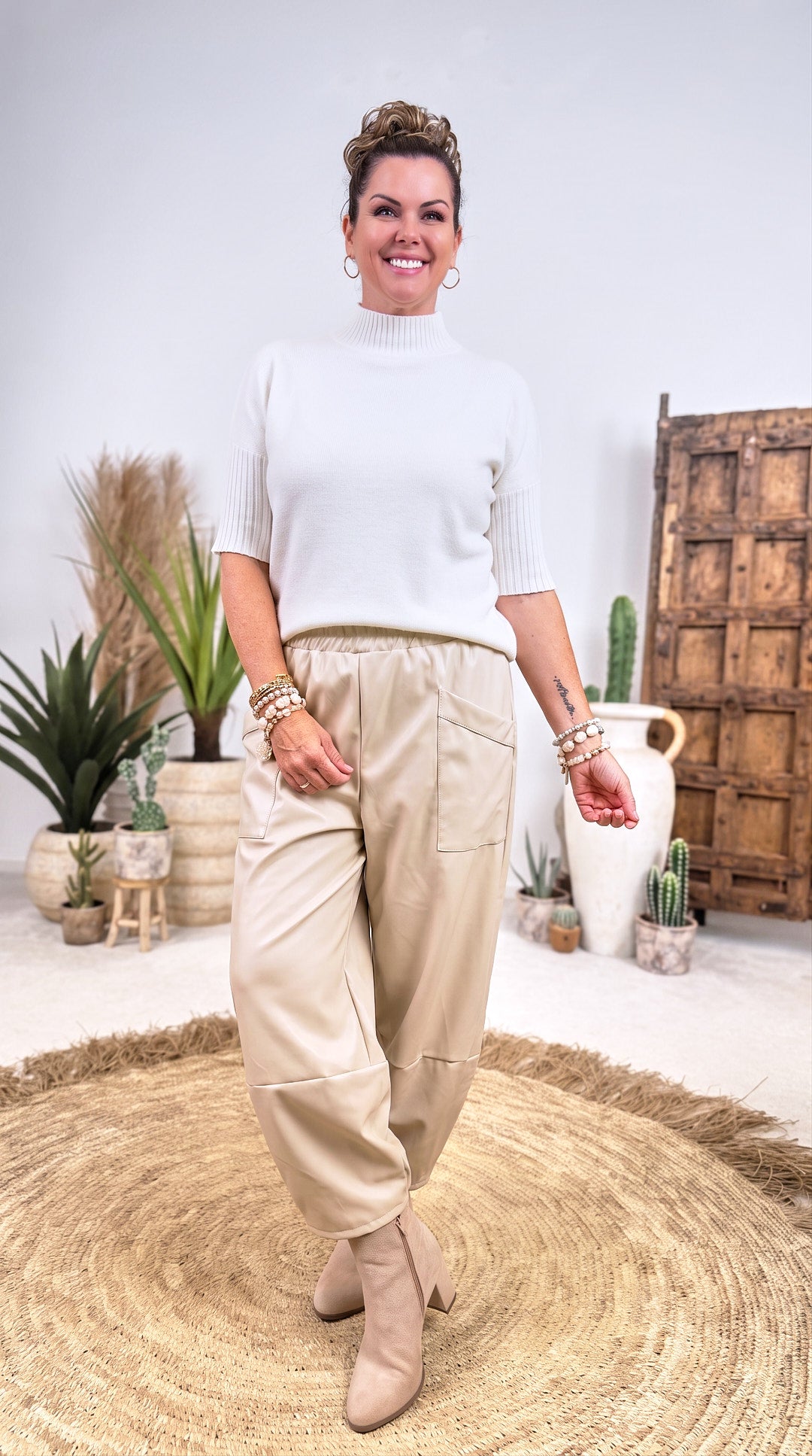 Cargo-Jogpants Soft August  *Creme*