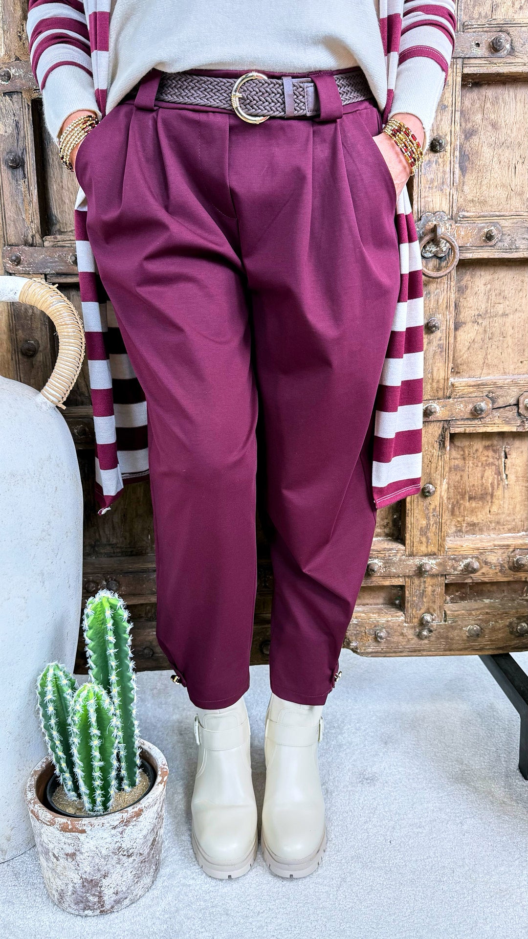 Hose Origami *Bordeaux*