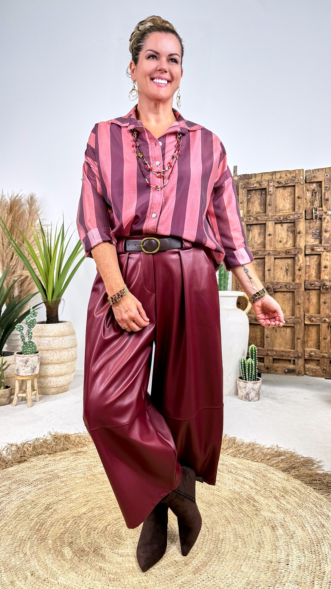 Bluse Stripes *Bordeaux*