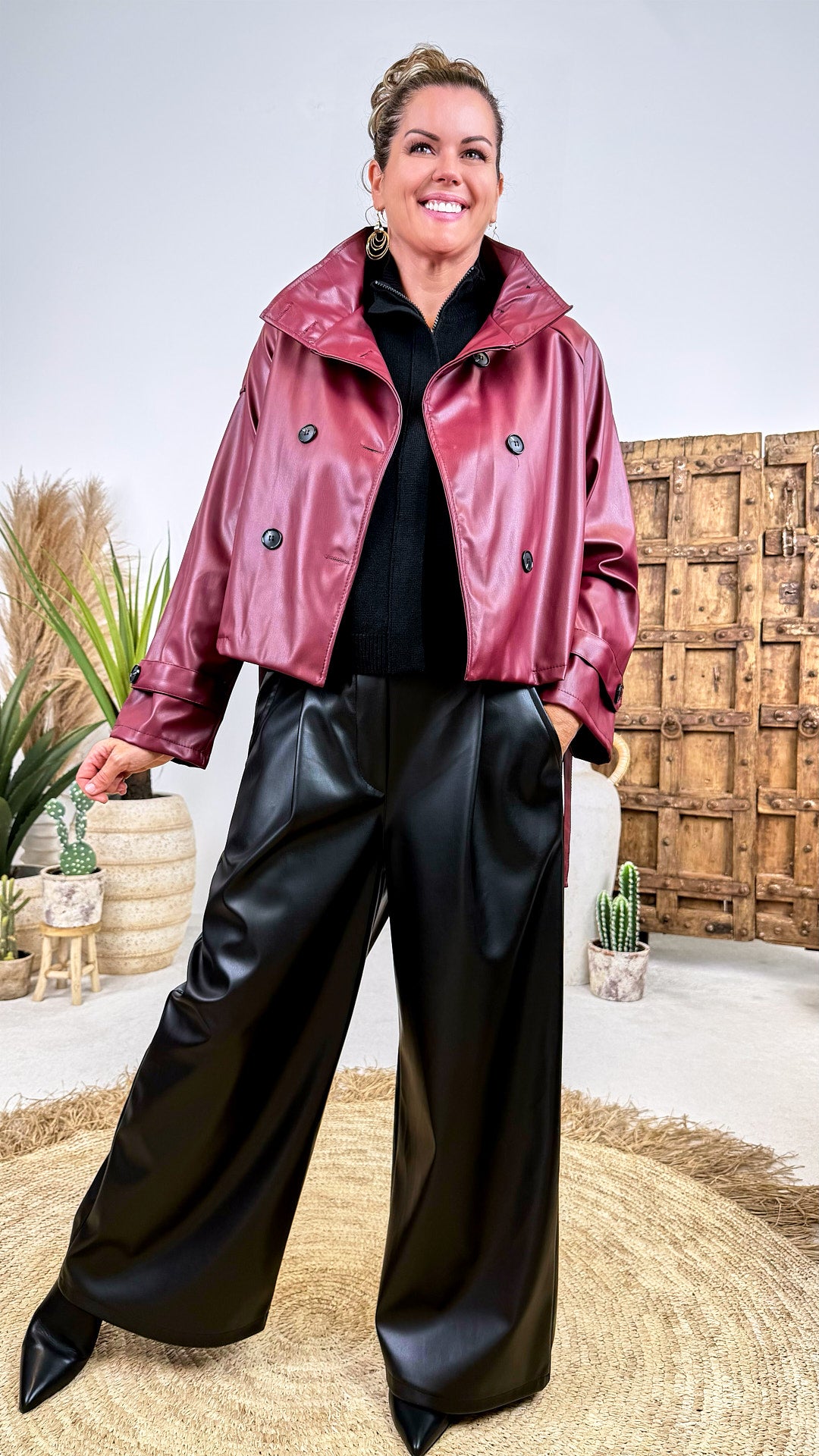 Kurzer Trenchcoat Archipel *Bordeaux*