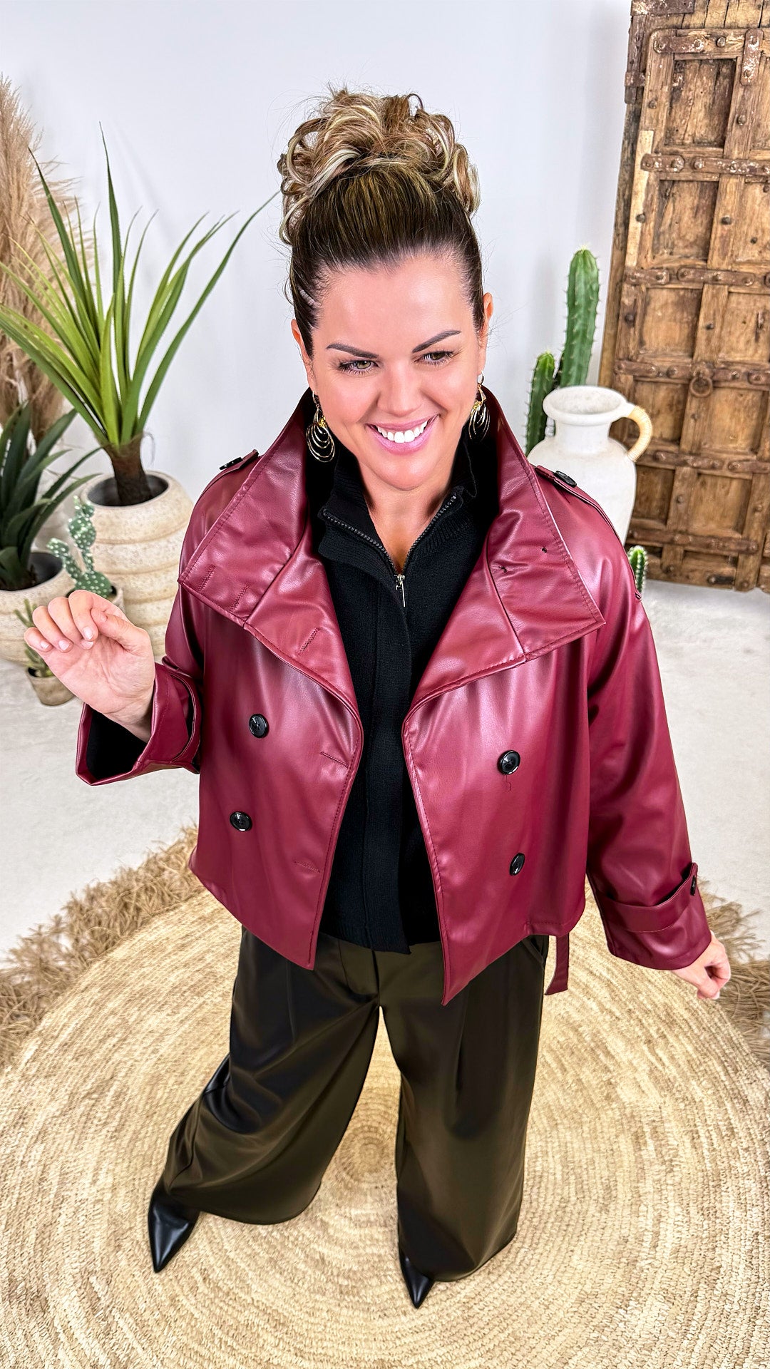 Kurzer Trenchcoat Archipel *Bordeaux*