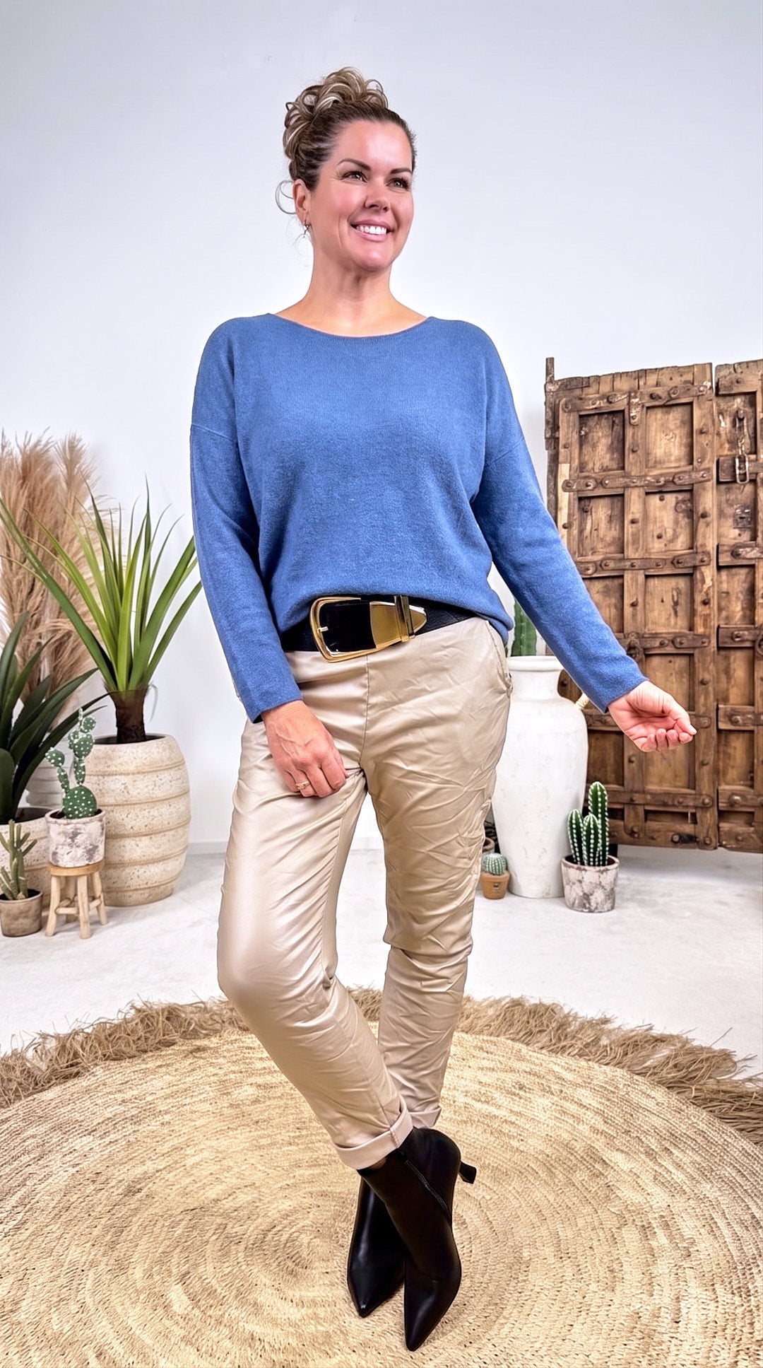 Jogpants Leather Classic *Beige*