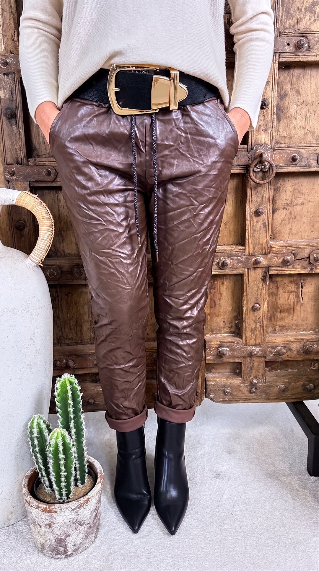 Jogpants Leather Classic *Schoko*